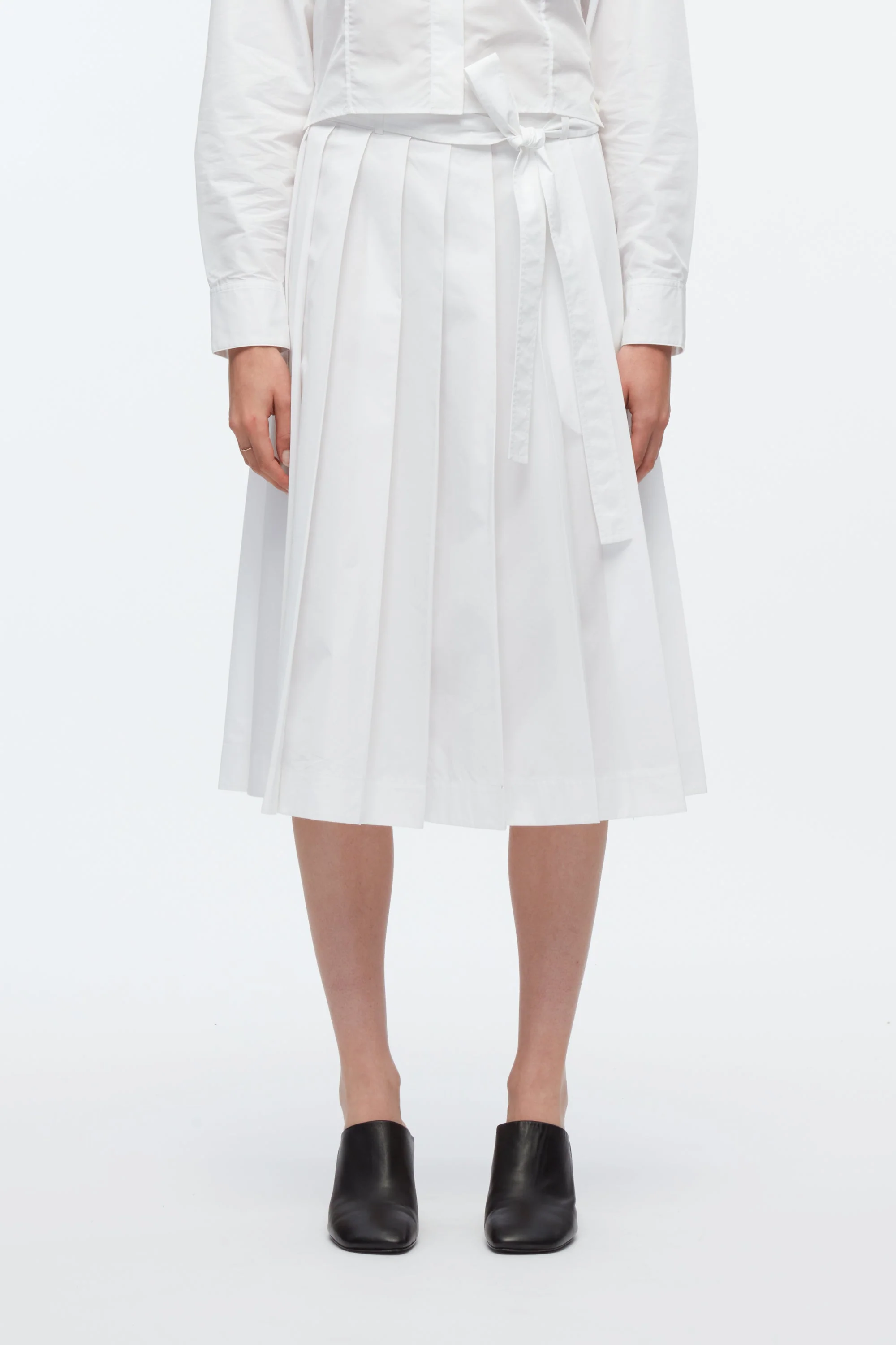 Knife Pleat Belted Skirt - Image 13