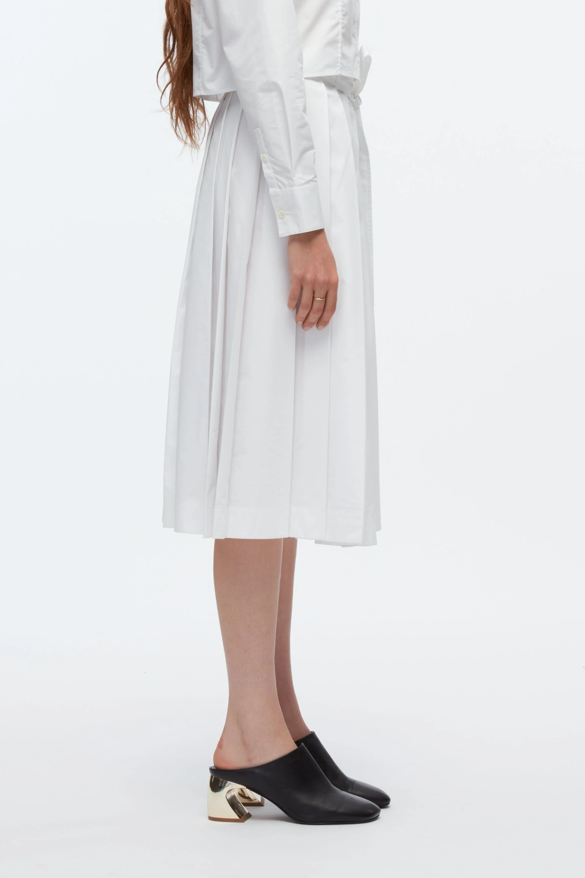Knife Pleat Belted Skirt - Image 16