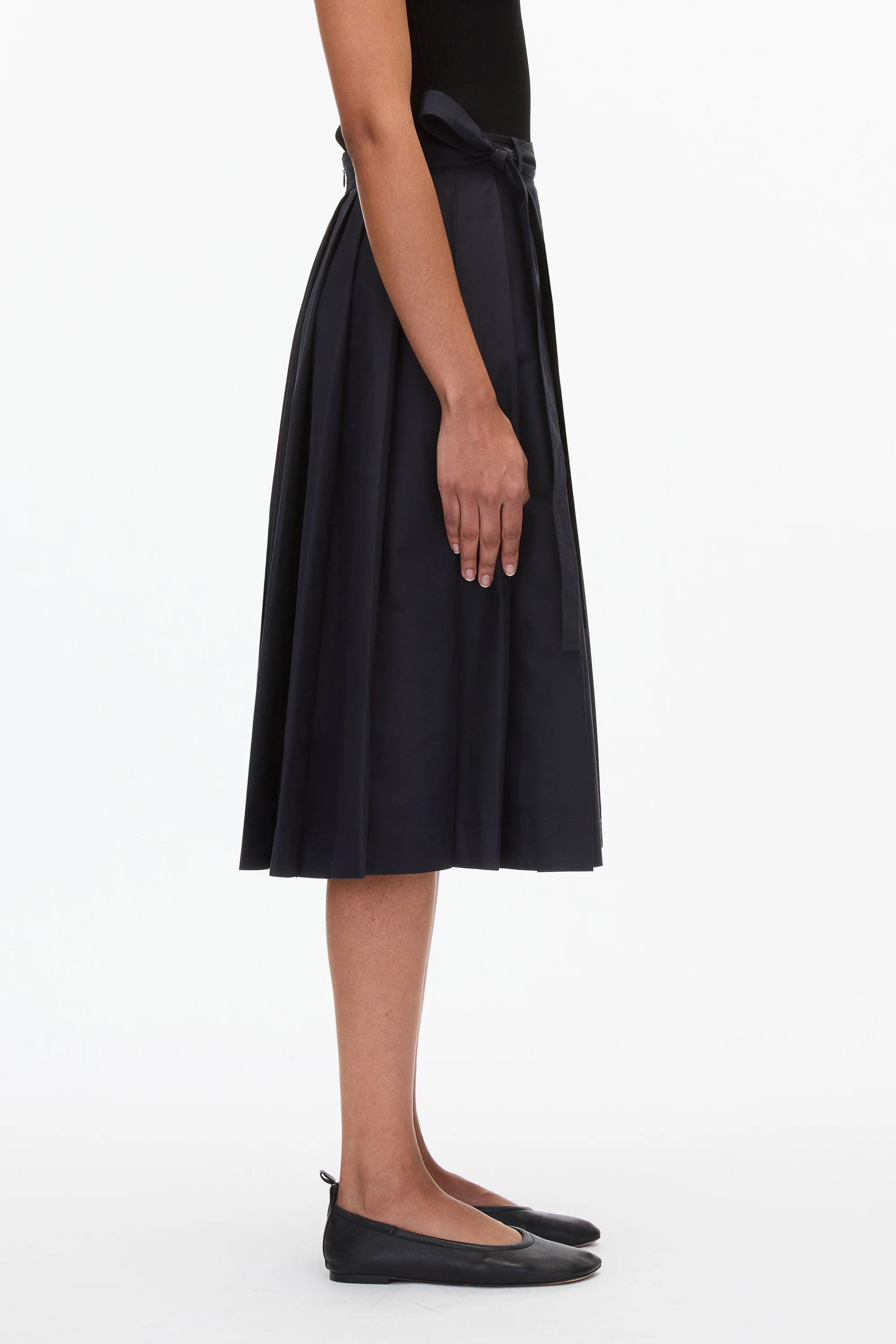 Knife Pleat Belted Skirt - Image 3