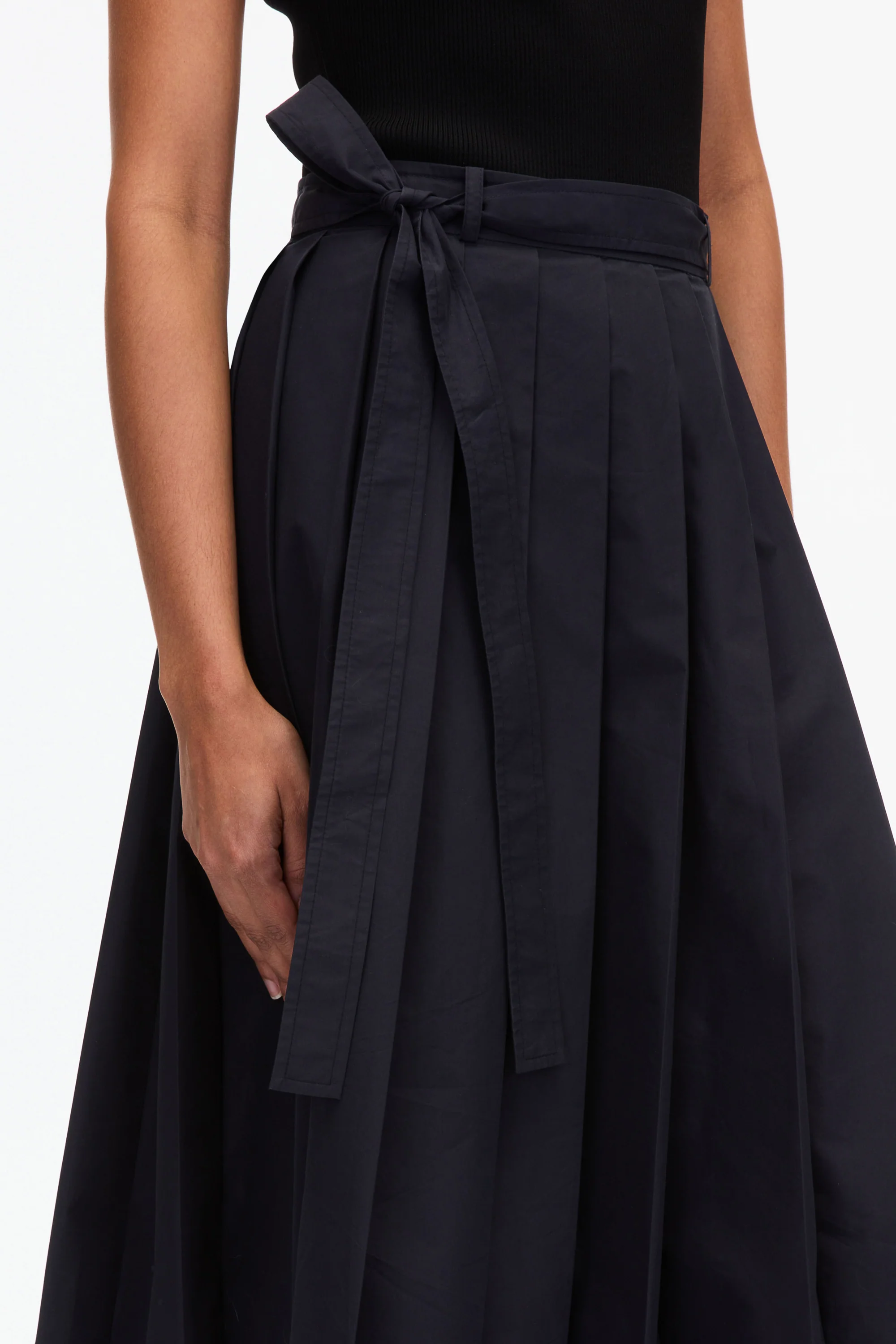 Knife Pleat Belted Skirt - Image 5