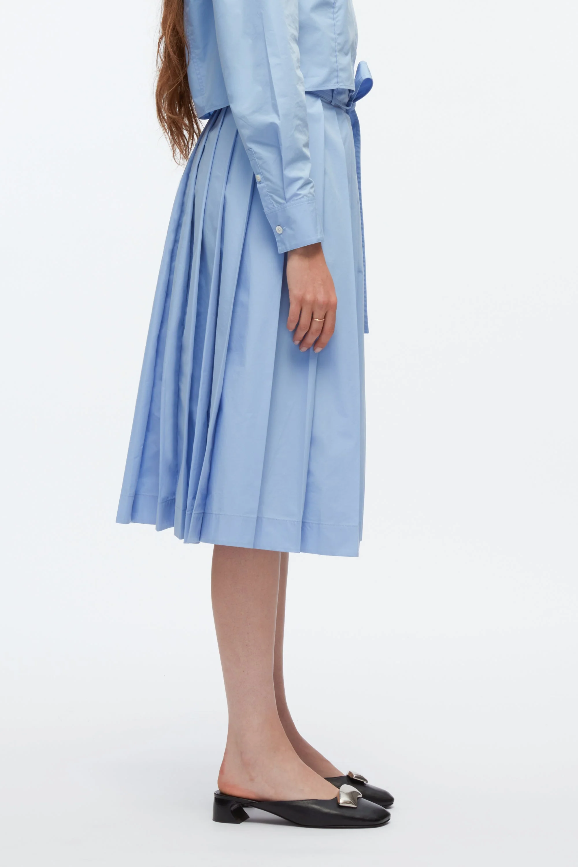 Knife Pleat Belted Skirt - Image 8