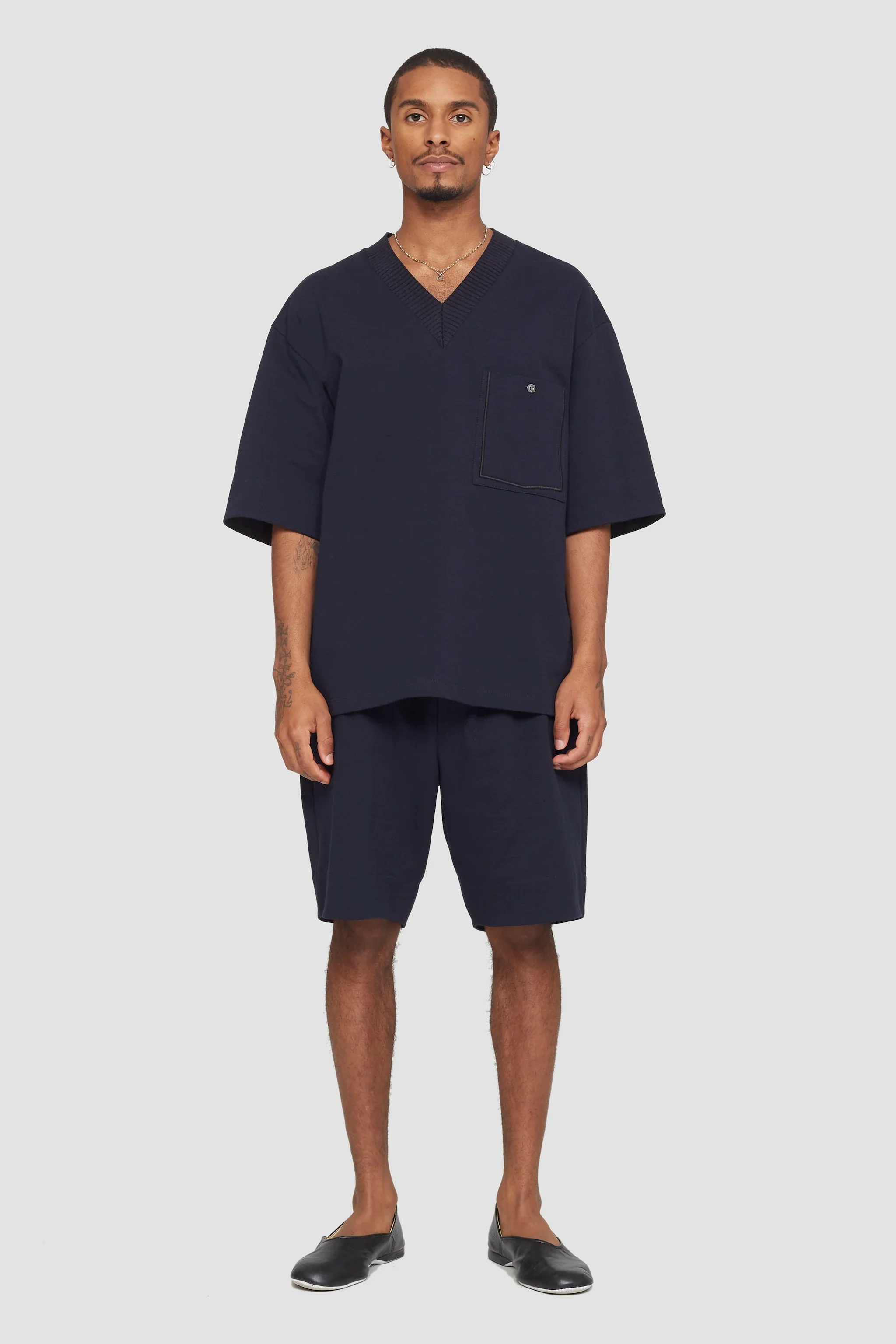 V-Neck Knit Shirt - Image 2