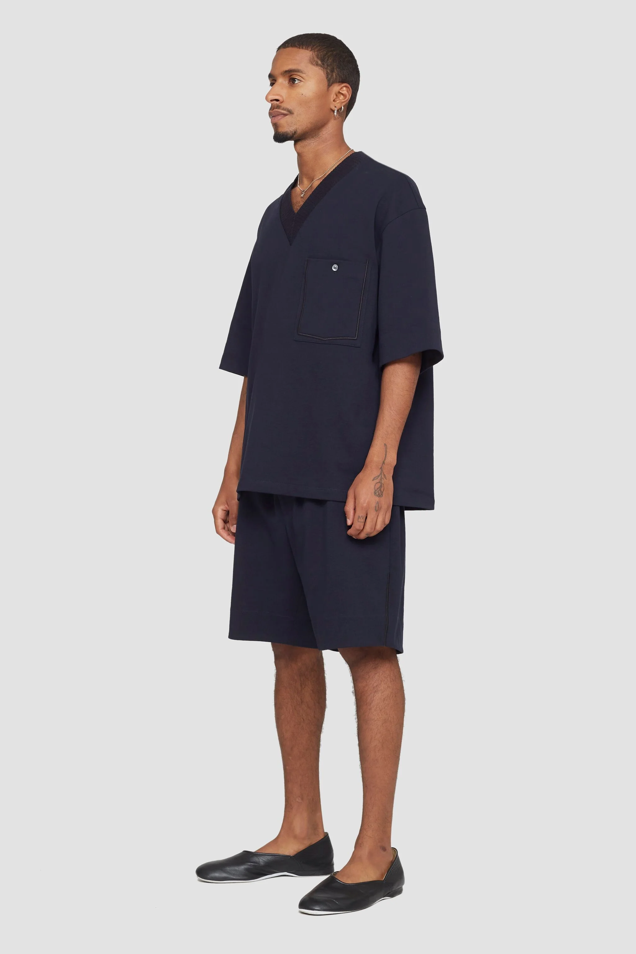 V-Neck Knit Shirt - Image 3