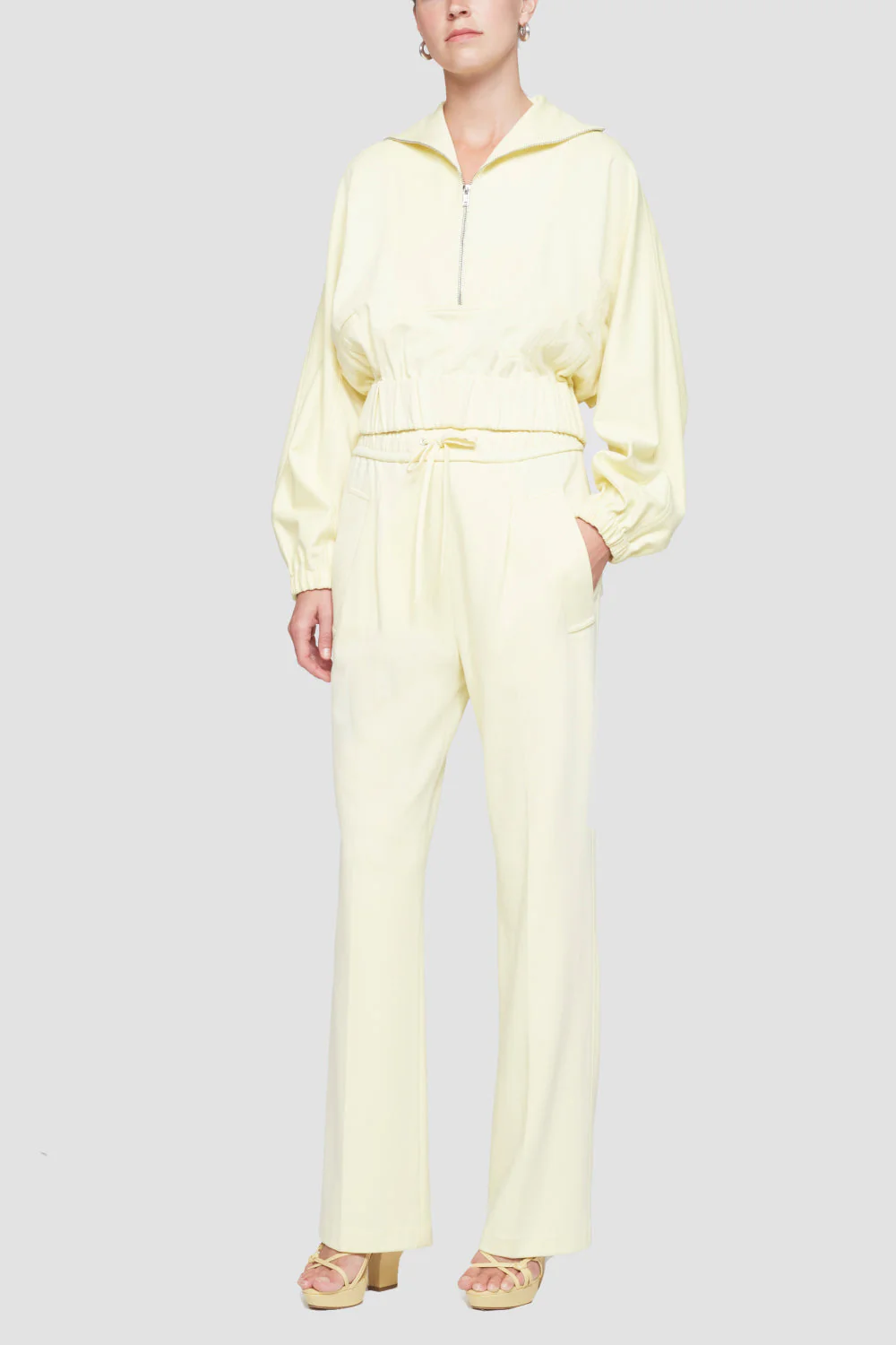 Knit Twill Drawstring Track Pant