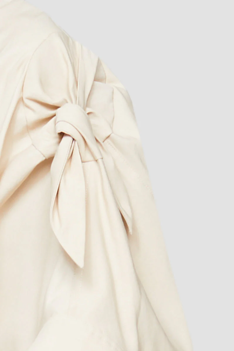 Knotted Sleeve Mid Length Dres - Image 2