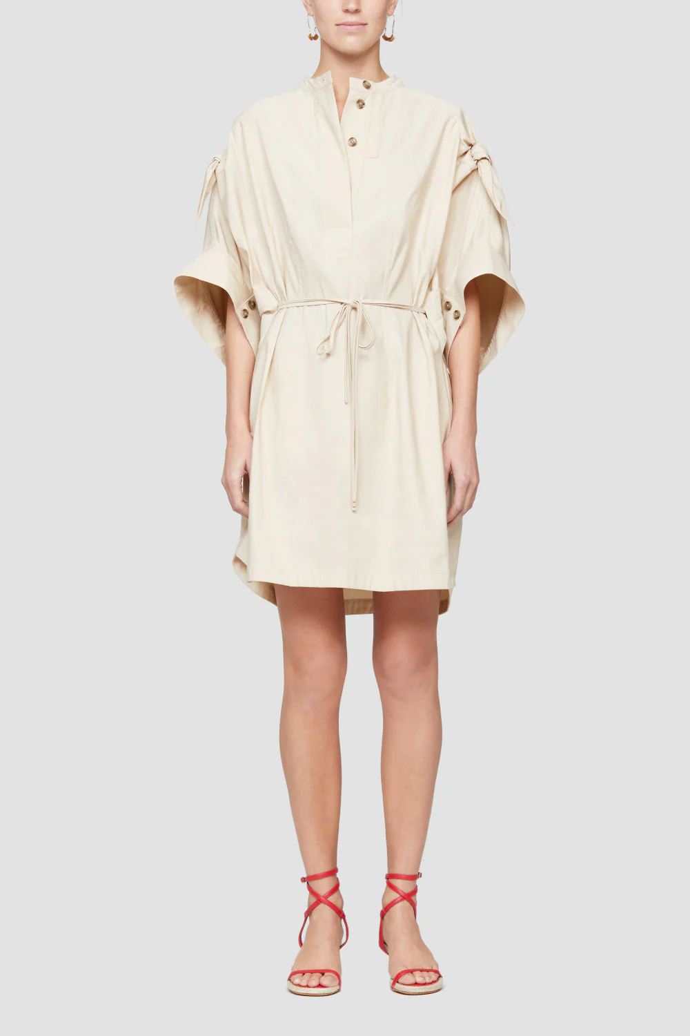 Knotted Sleeve Mid Length Dres - Image 3
