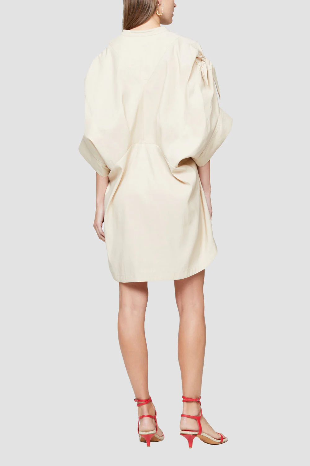 Knotted Sleeve Mid Length Dres - Image 5