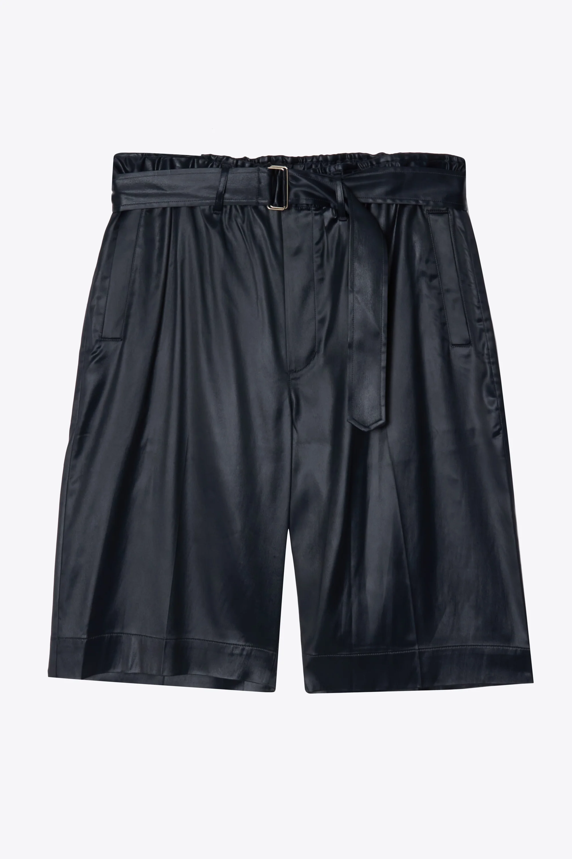 Lacquered Tailoring Drawstring Cargo Short