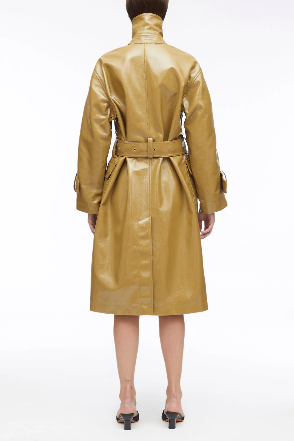 Laminated Cotton Canvas Trench Coat - Image 5