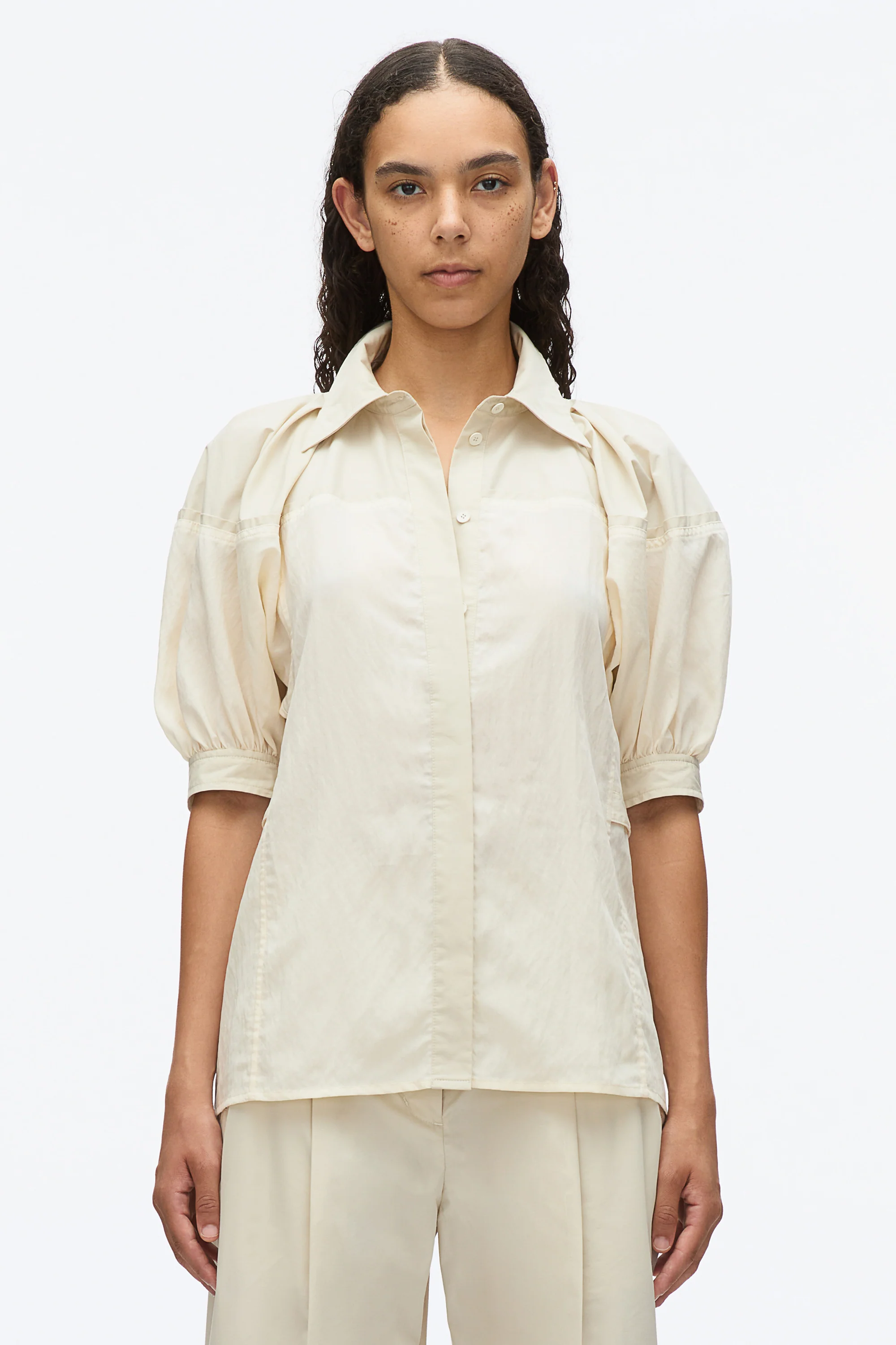Lantern Sleeve Combo Shirt - Image 7