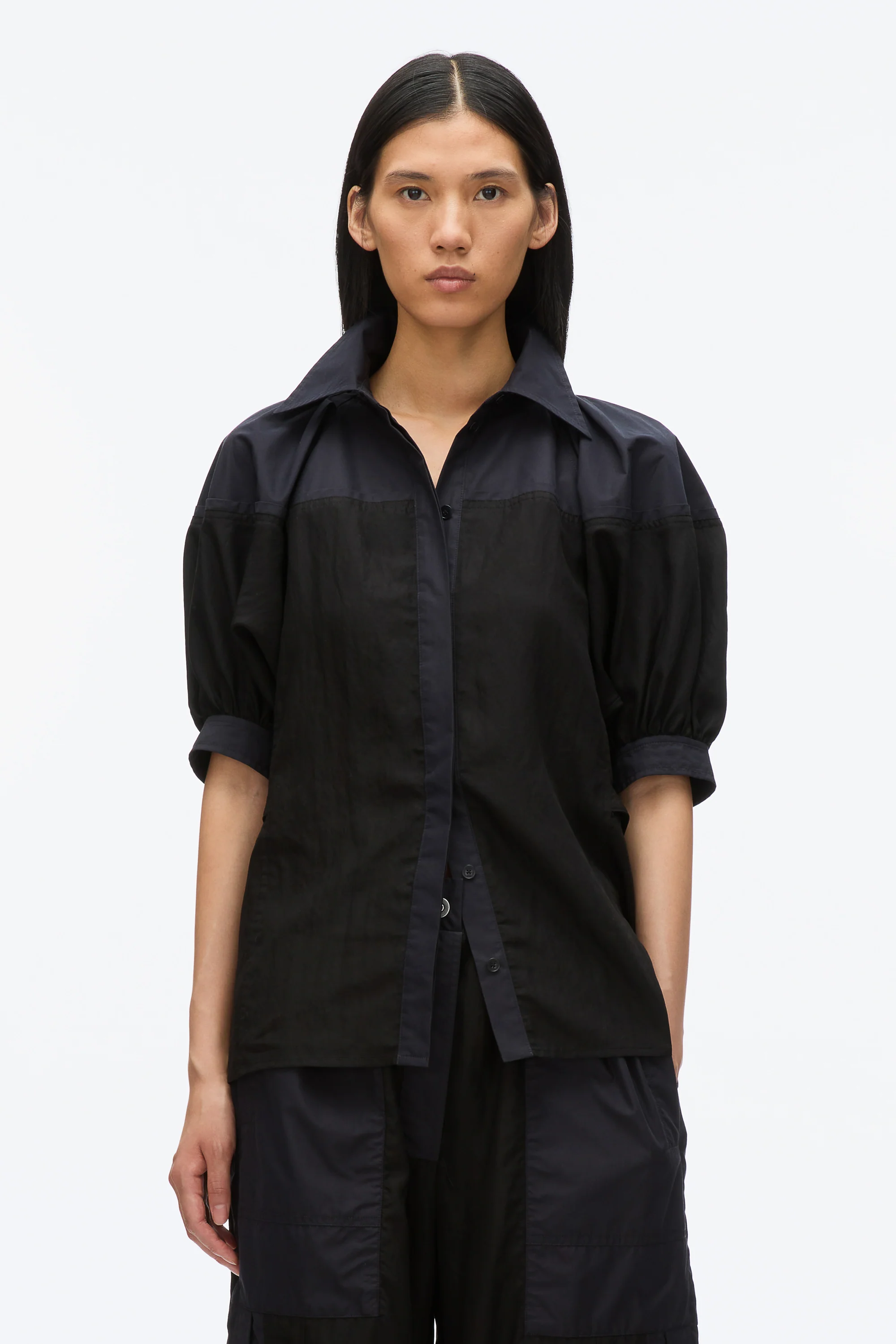 Lantern Sleeve Combo Shirt - Image 2
