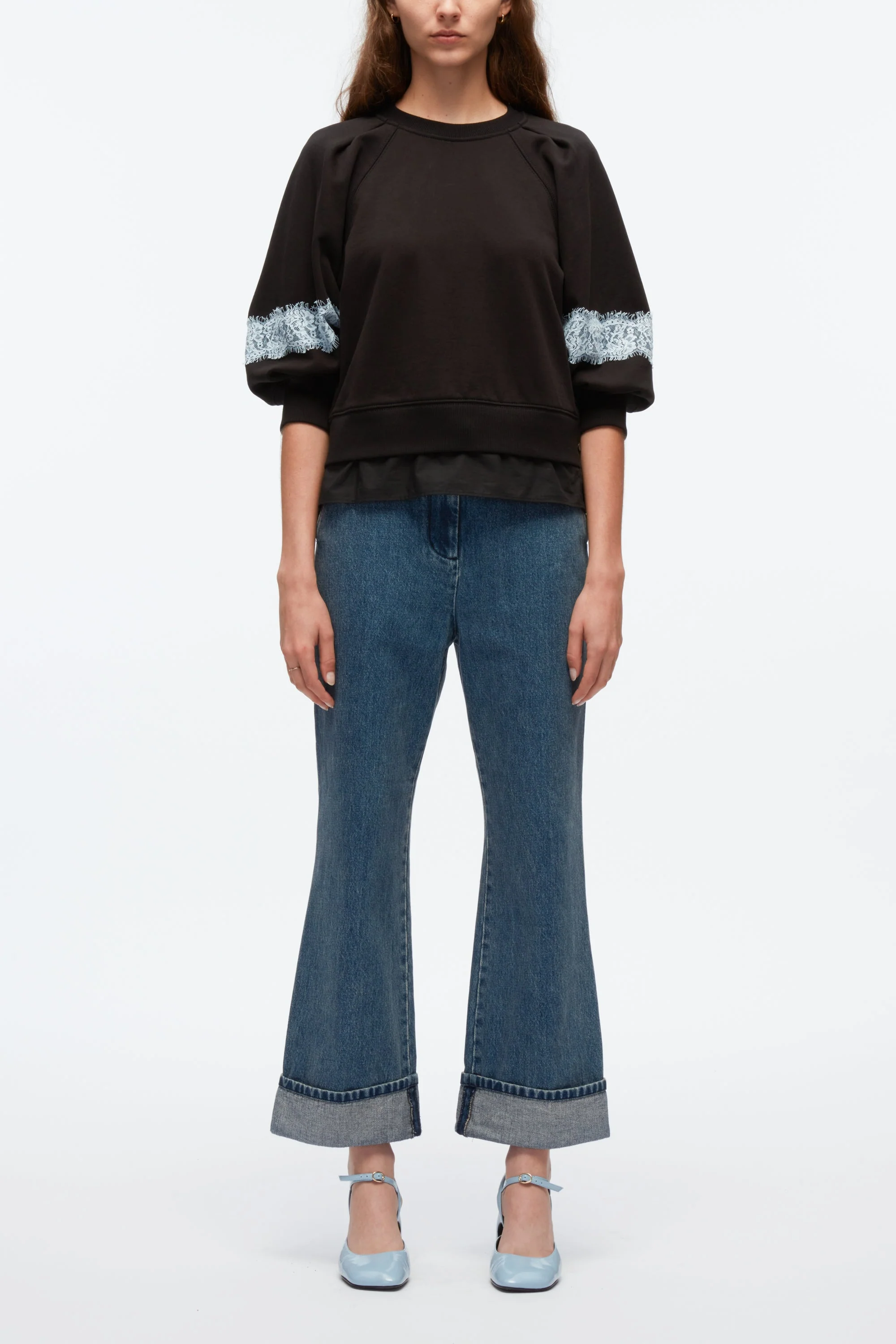 Lantern Sleeve Cotton Sweatshirt - Image 7