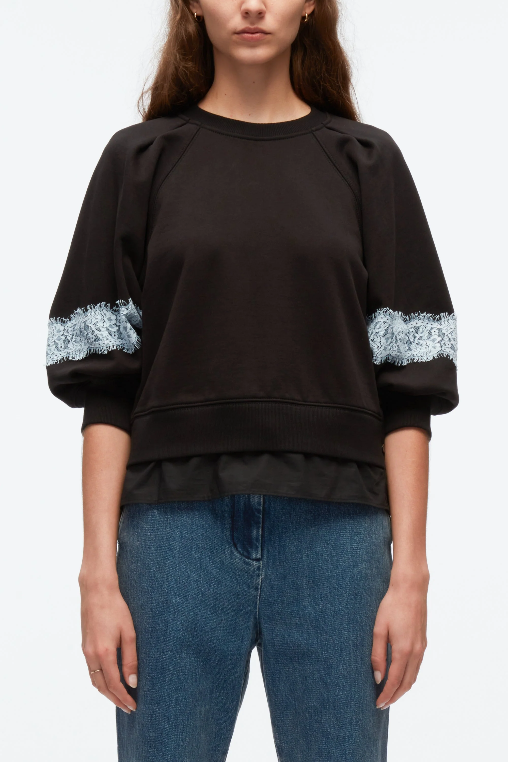 Lantern Sleeve Cotton Sweatshirt - Image 8