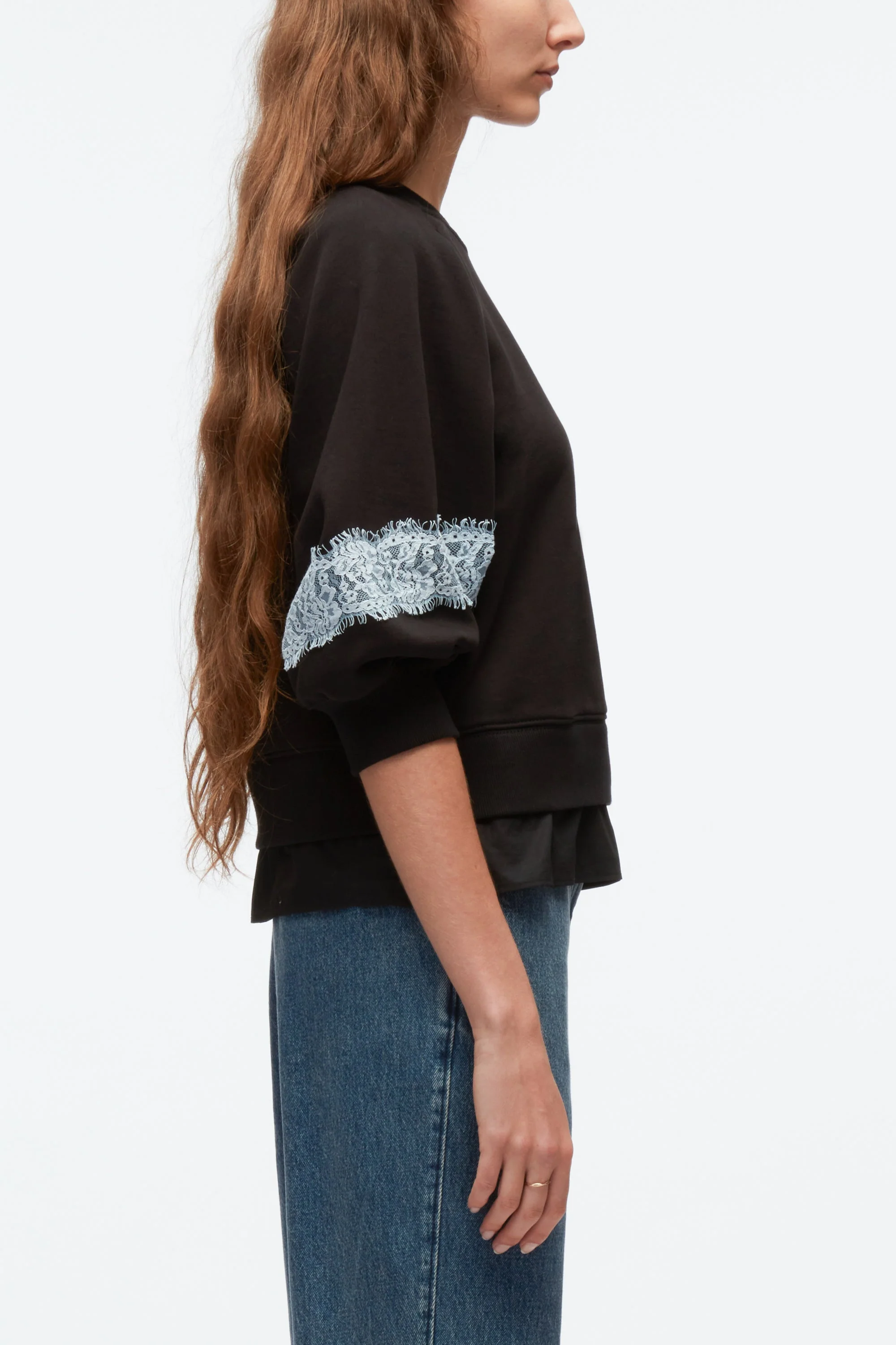 Lantern Sleeve Cotton Sweatshirt - Image 9
