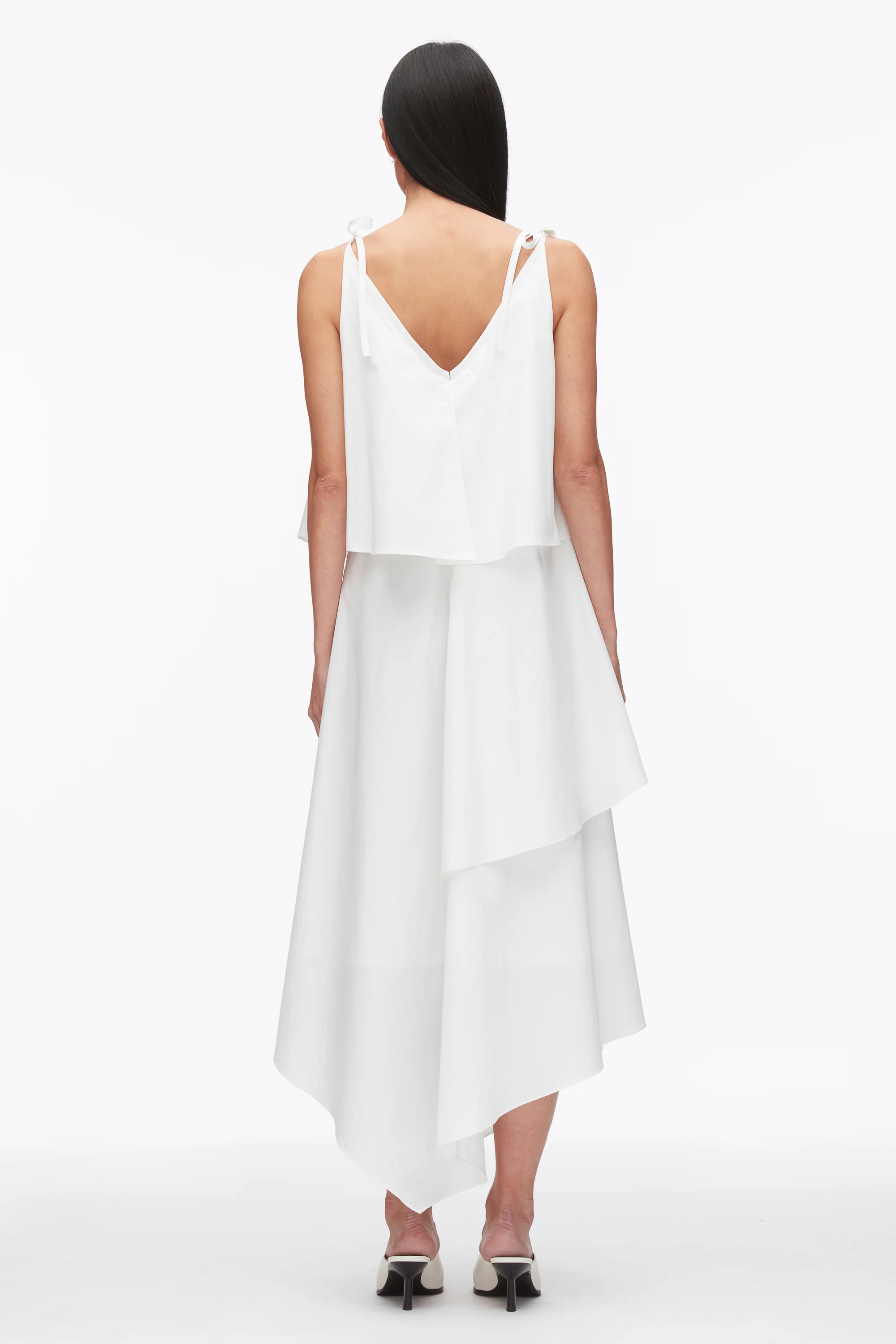 Layered Midi Dress with Floral Appliqué - Image 11