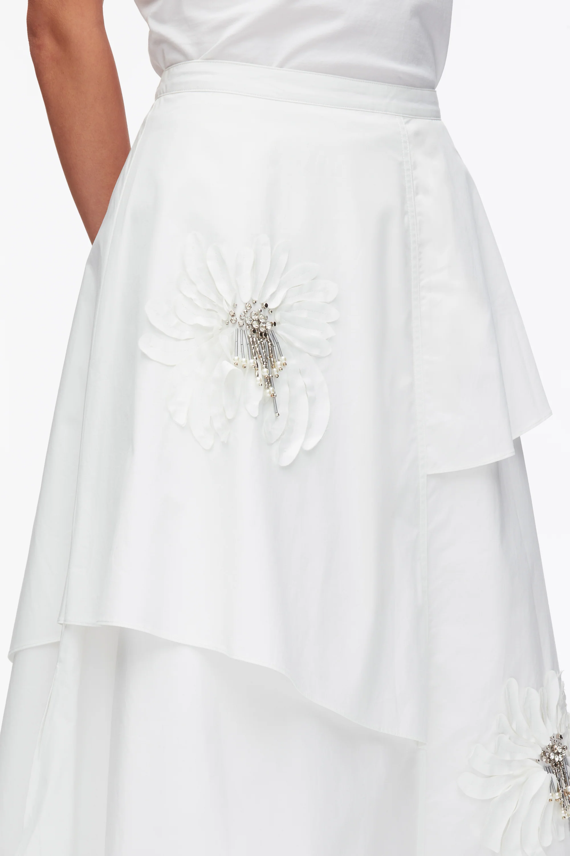 Layered Skirt with Floral Appliqué - Image 6