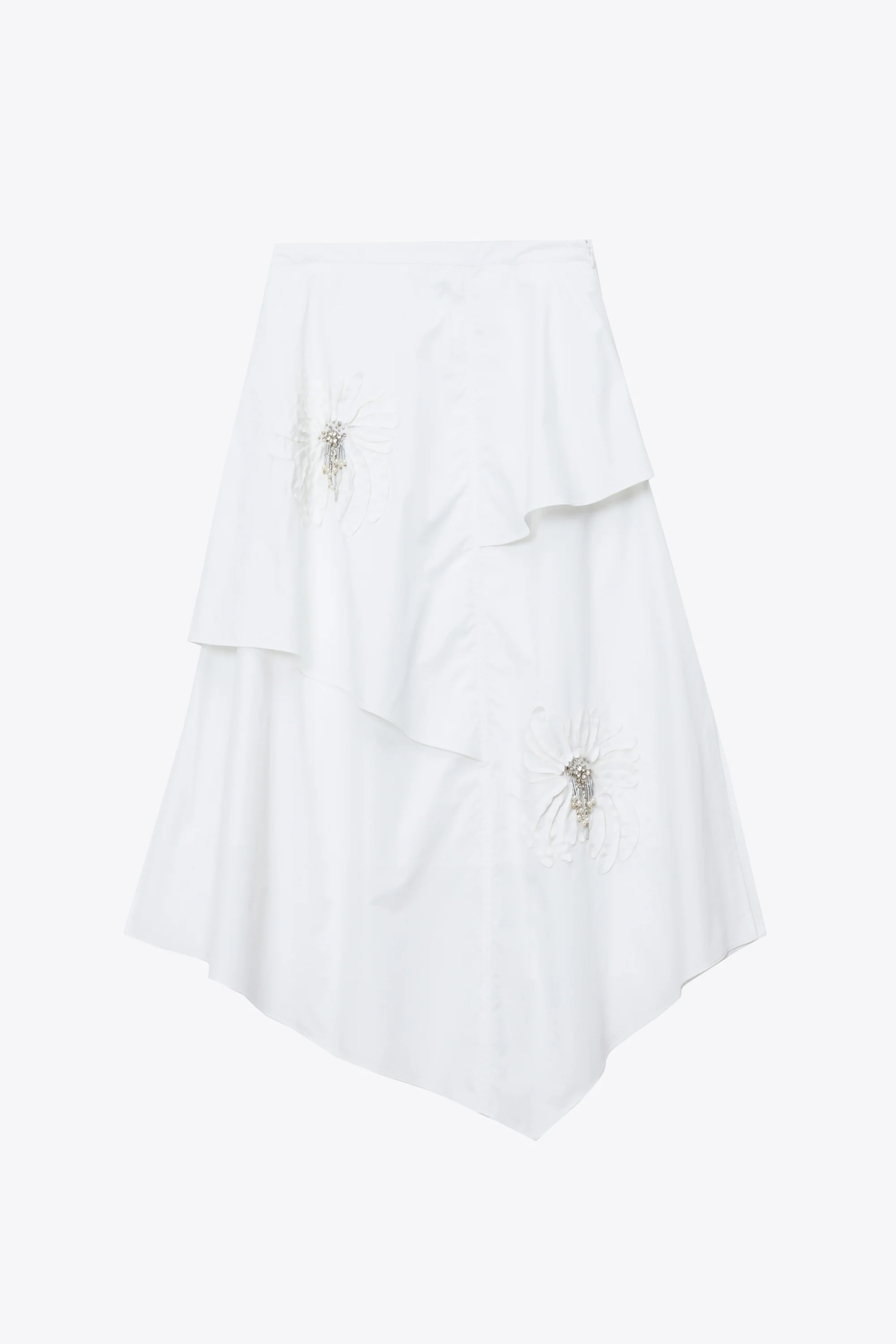 Layered Skirt with Floral Appliqué - Image 7