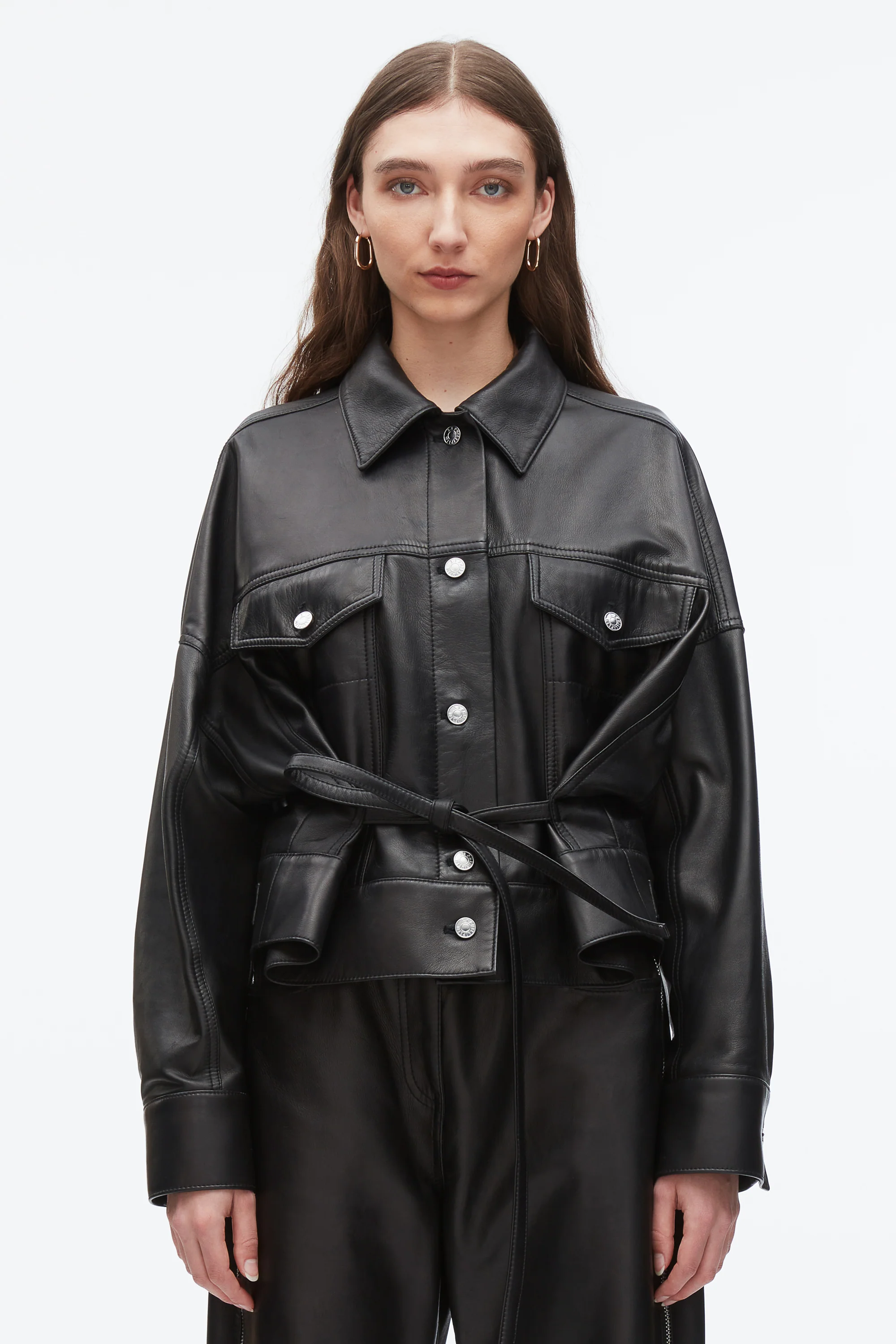 Leather Boxy Jacket - Image 3