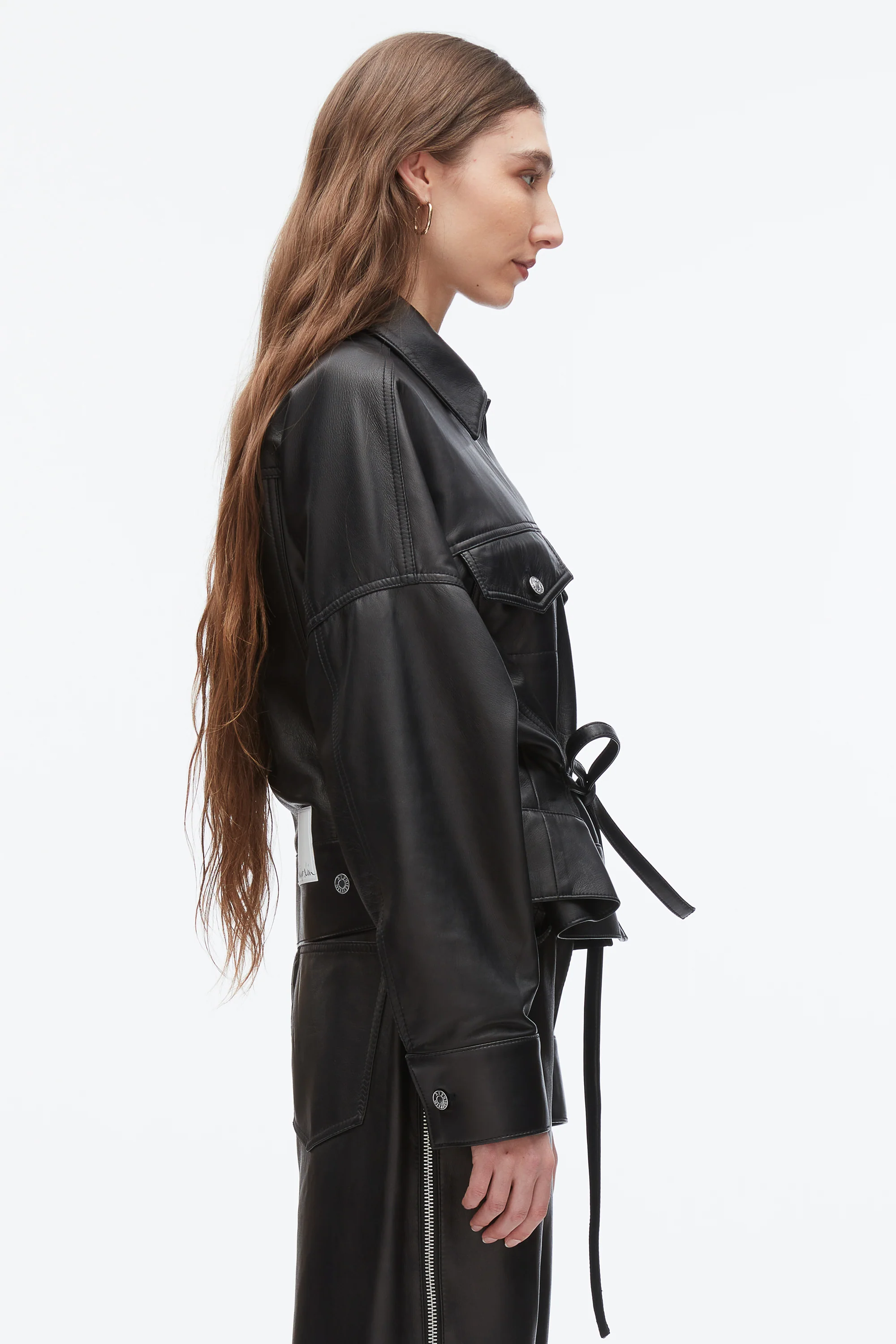 Leather Boxy Jacket - Image 4