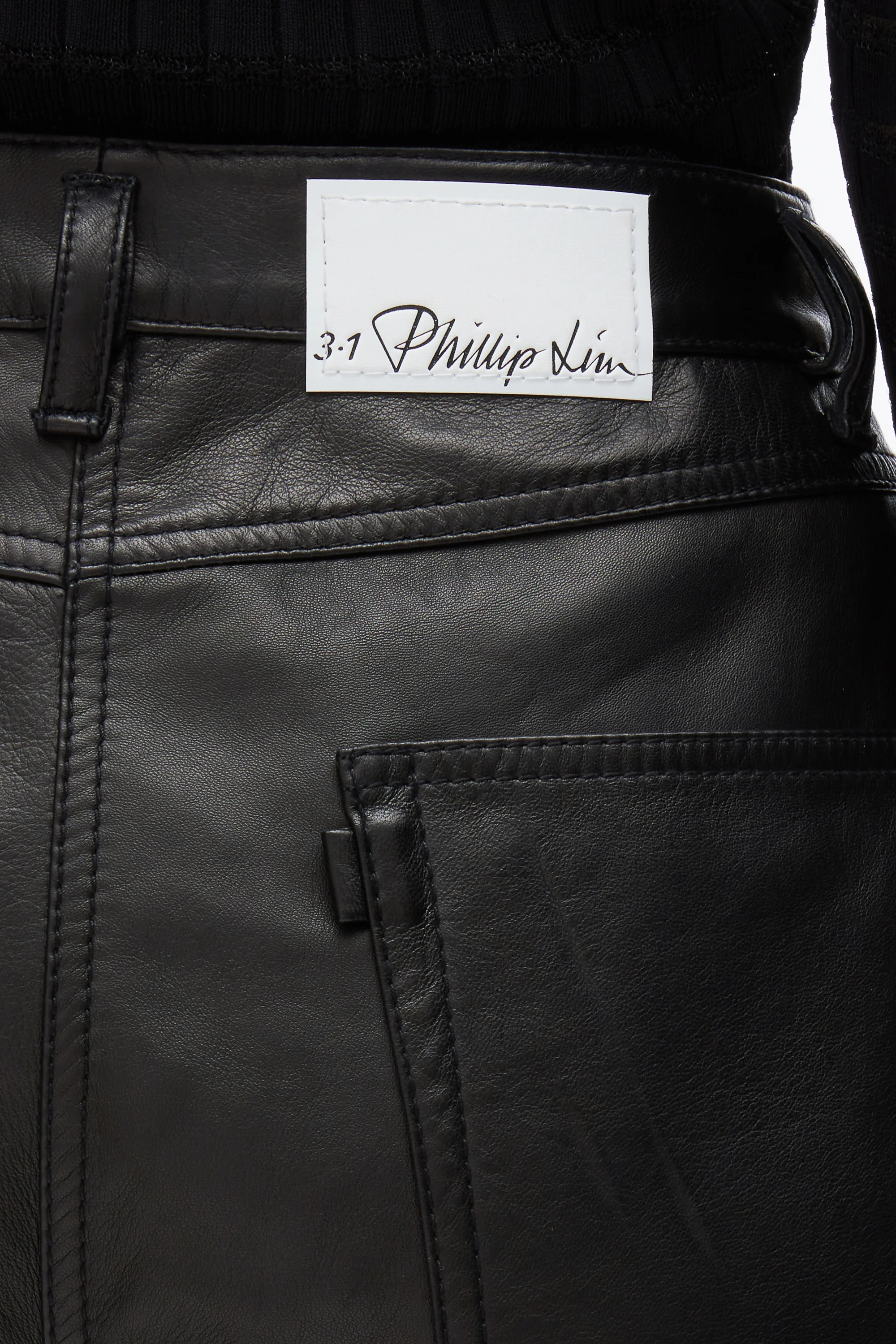 Leather Barrel Jean with Zippers - Image 6