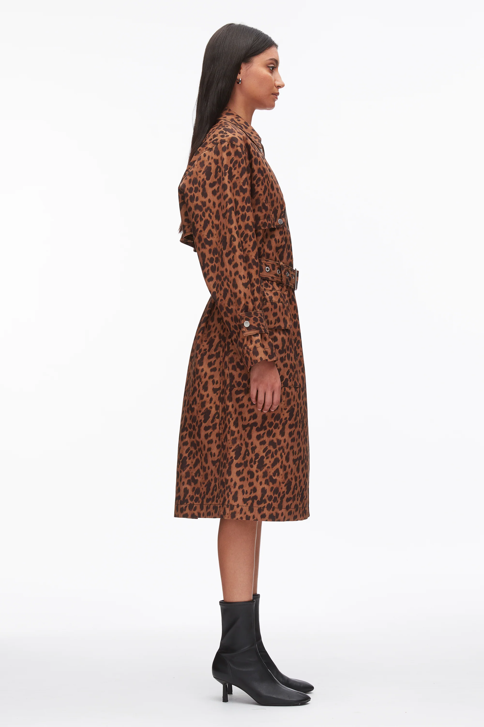 Leopard Print Trench Coat - Image 4