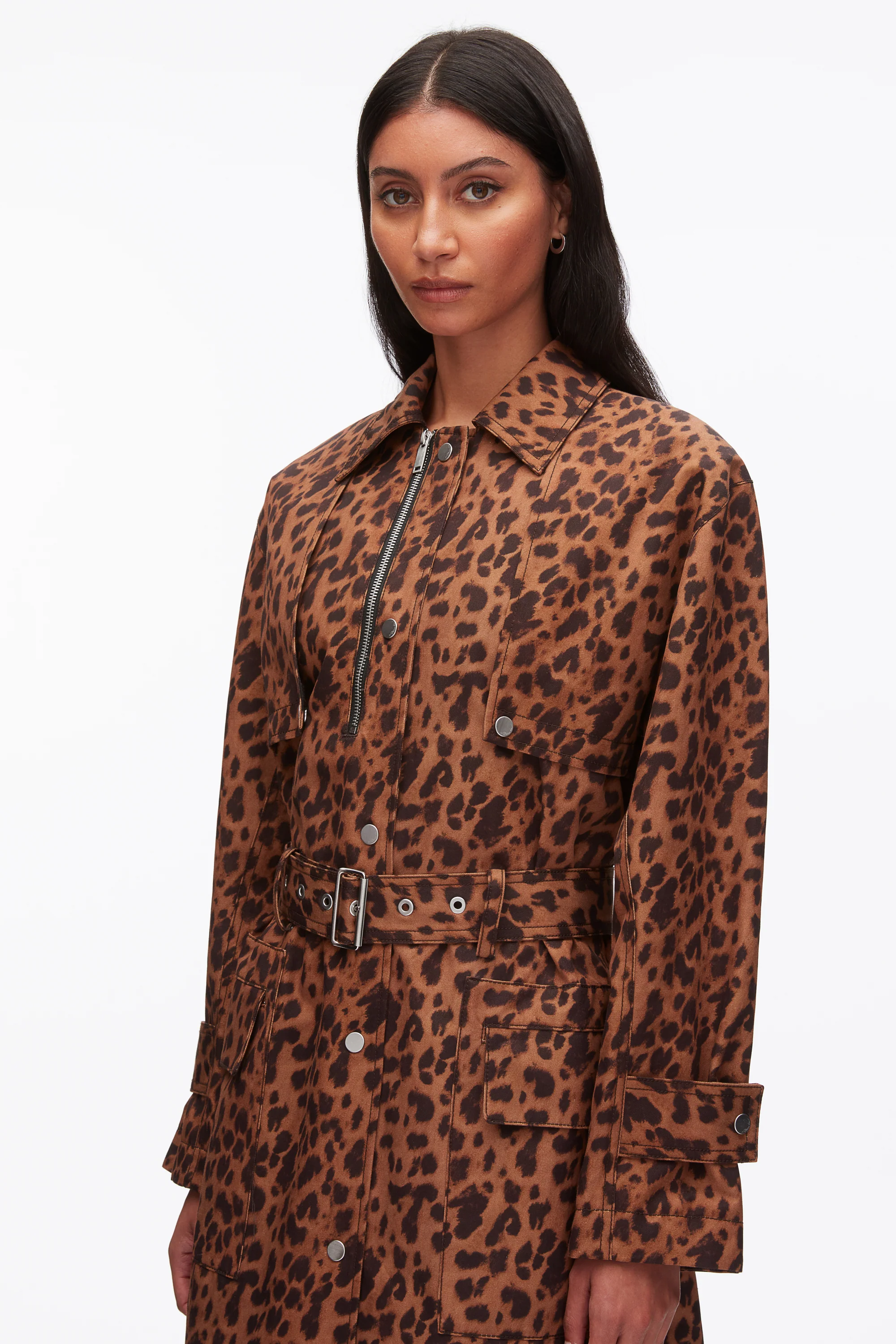 Leopard Print Trench Coat - Image 7