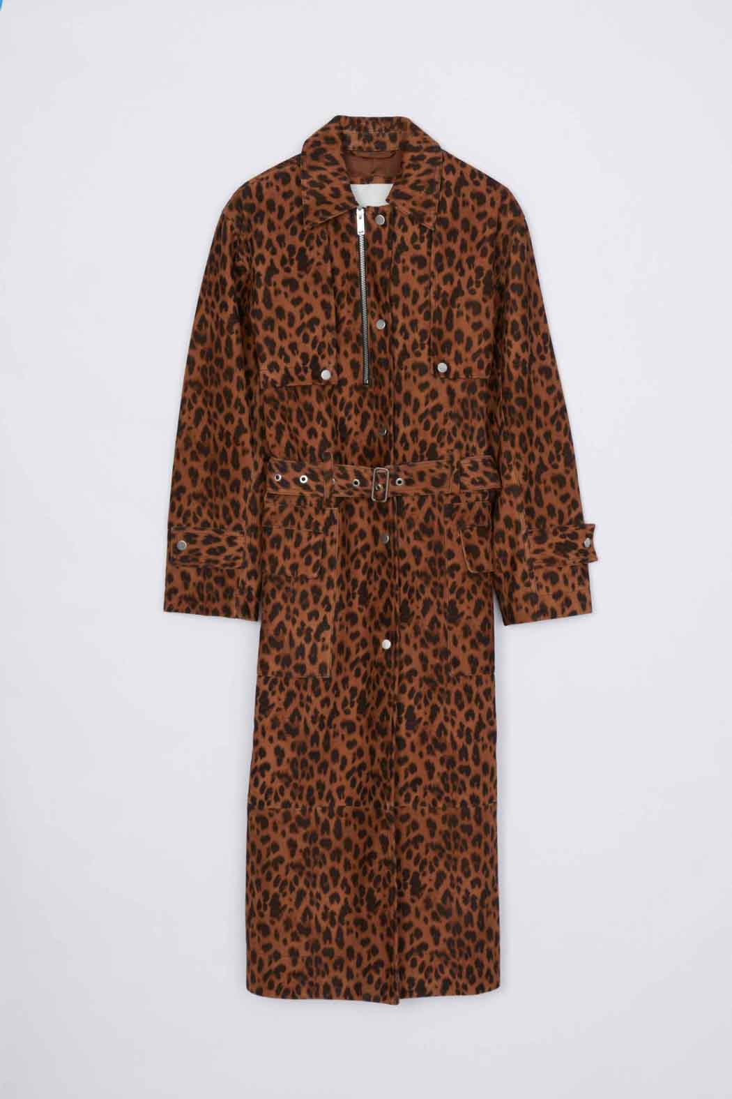 Leopard Print Trench Coat - Image 8