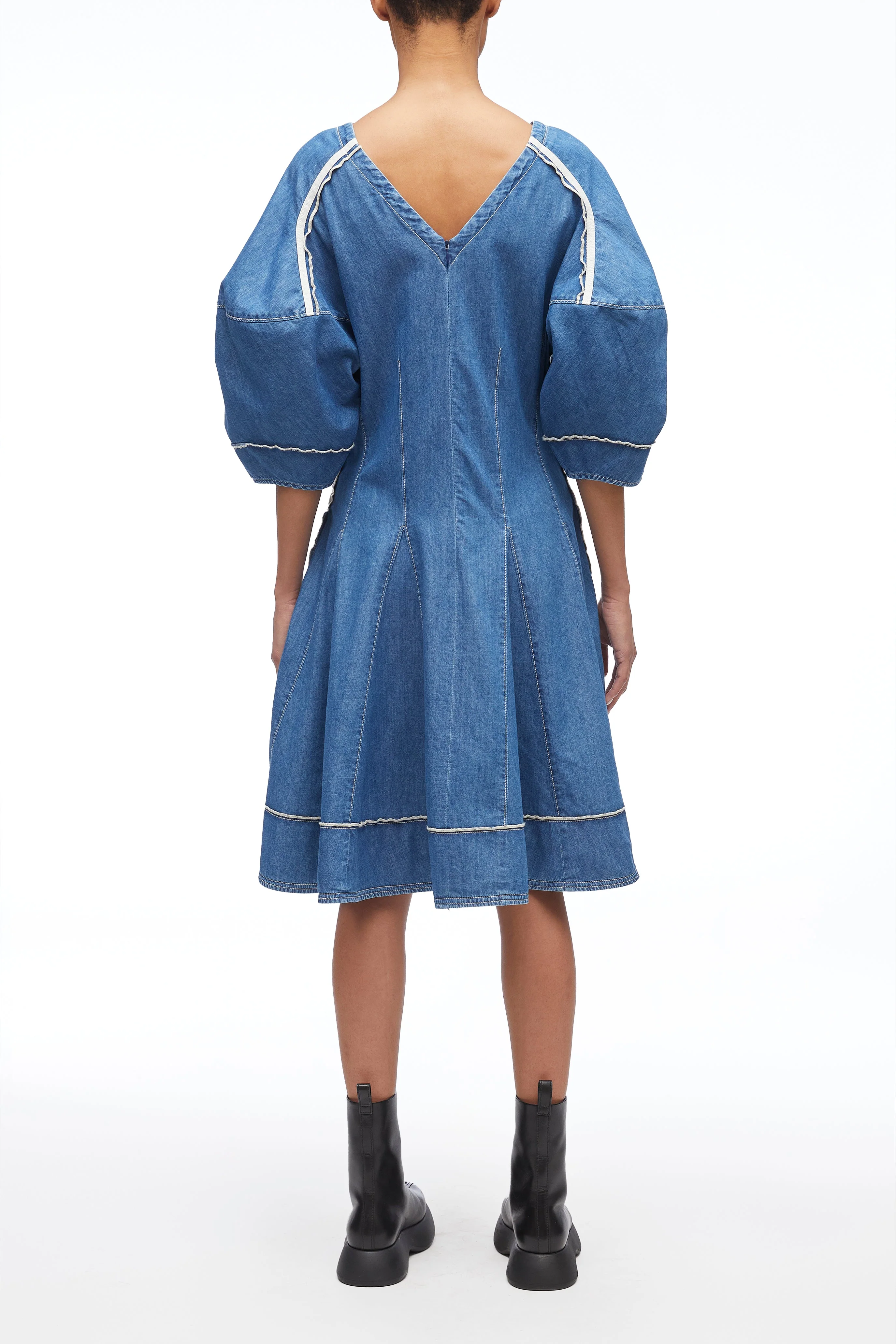 Lightweight Chambray Shirt Dress - Image 3