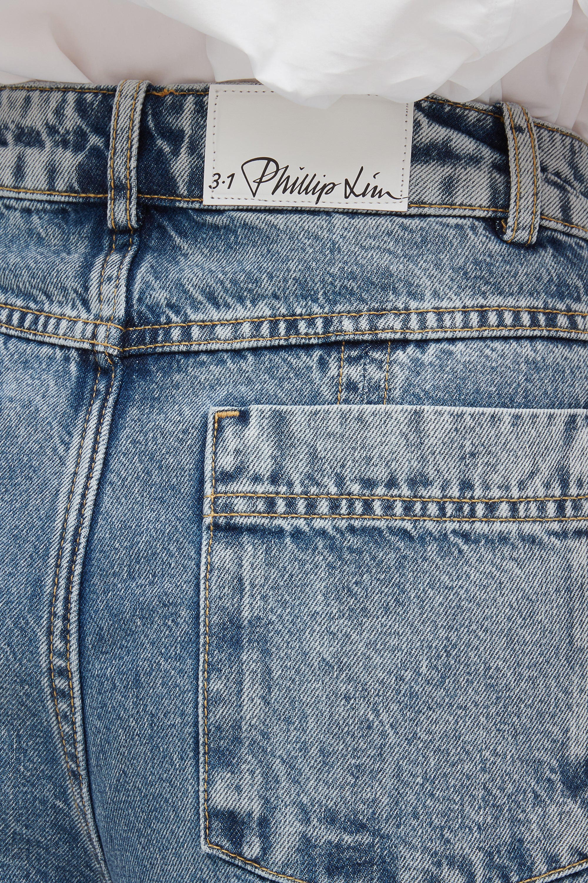 Pleated Denim Culottes - Image 7