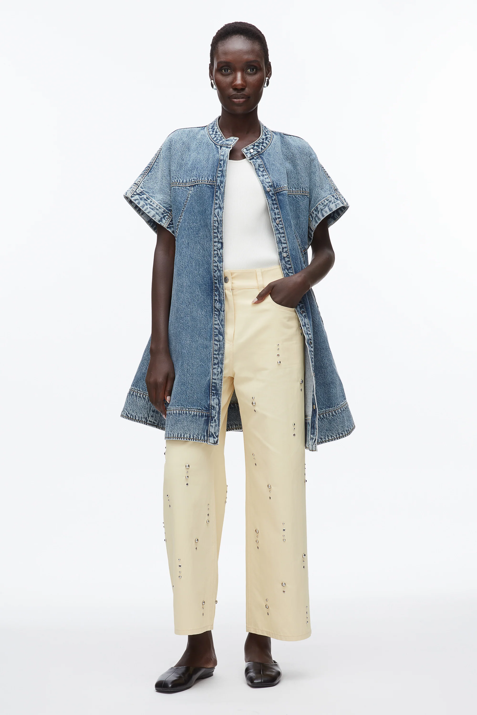 Trapeze Light Denim Dress