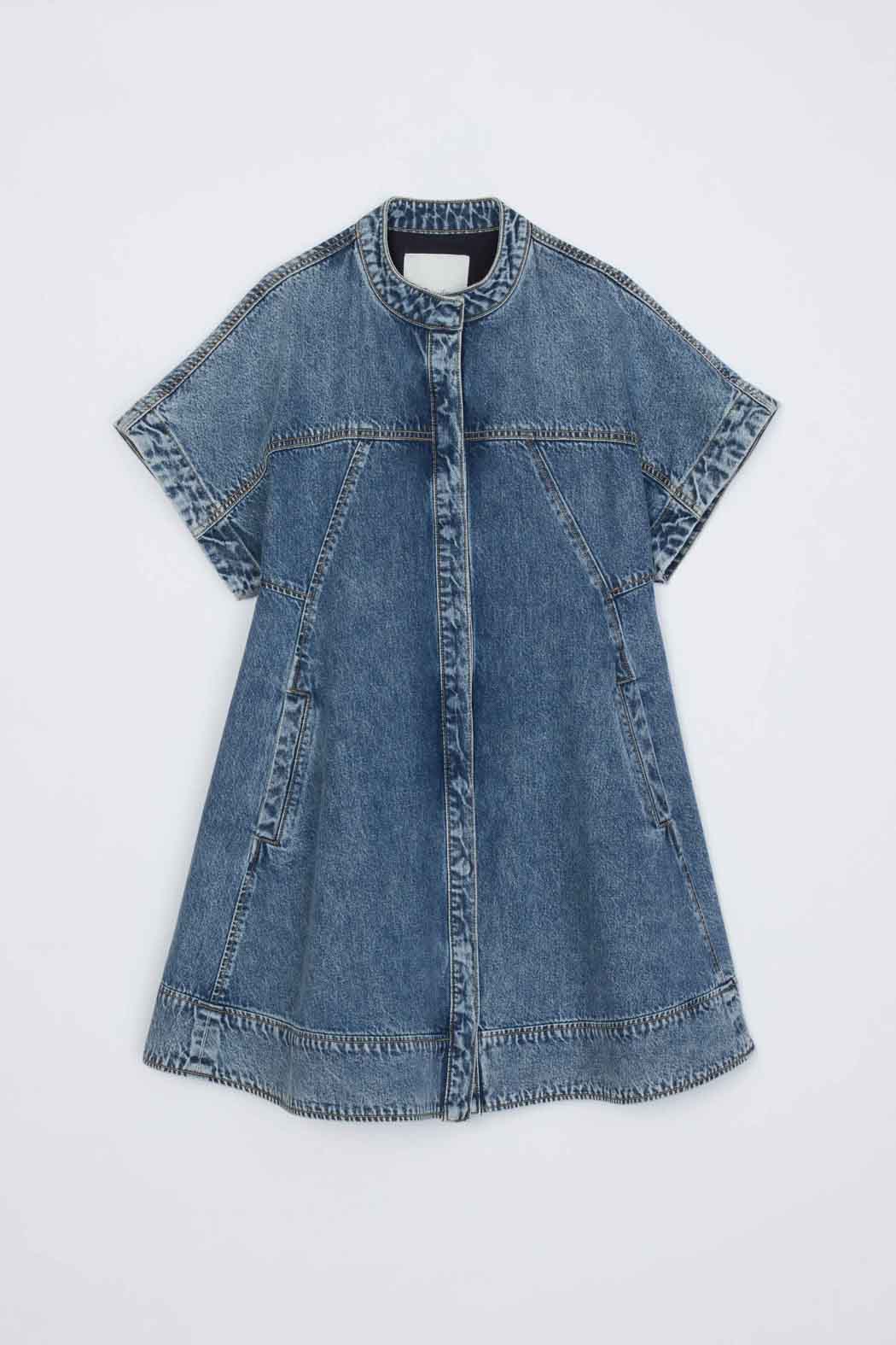 Trapeze Light Denim Dress - Image 7