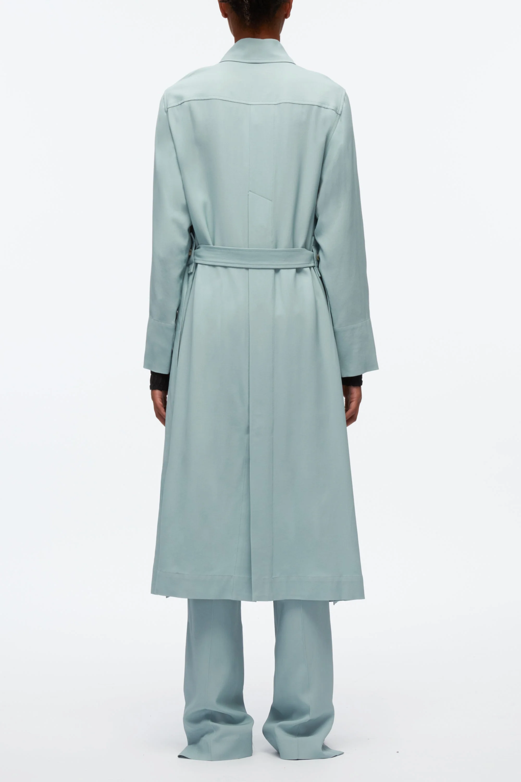 Lightweight Trench Dress With Cascade Drape - Image 4