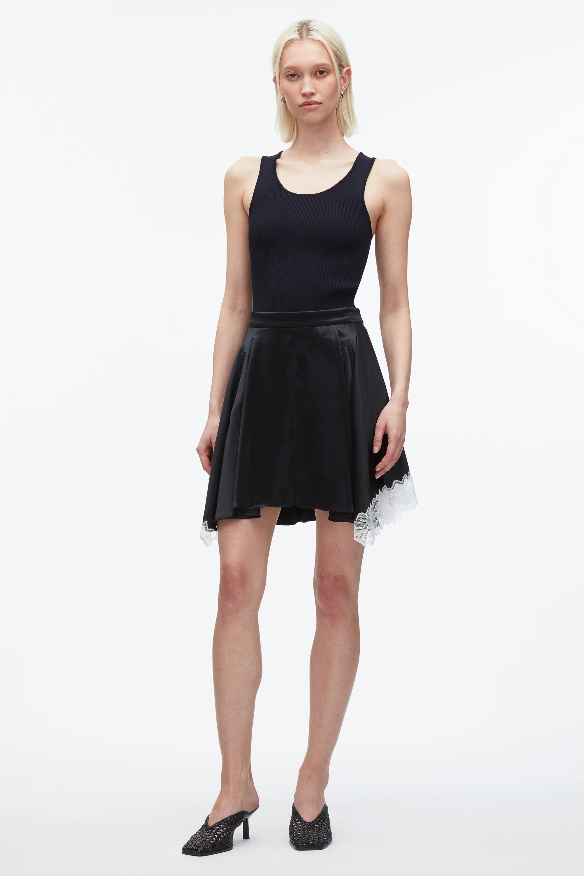 Liquid Satin Mini Skirt