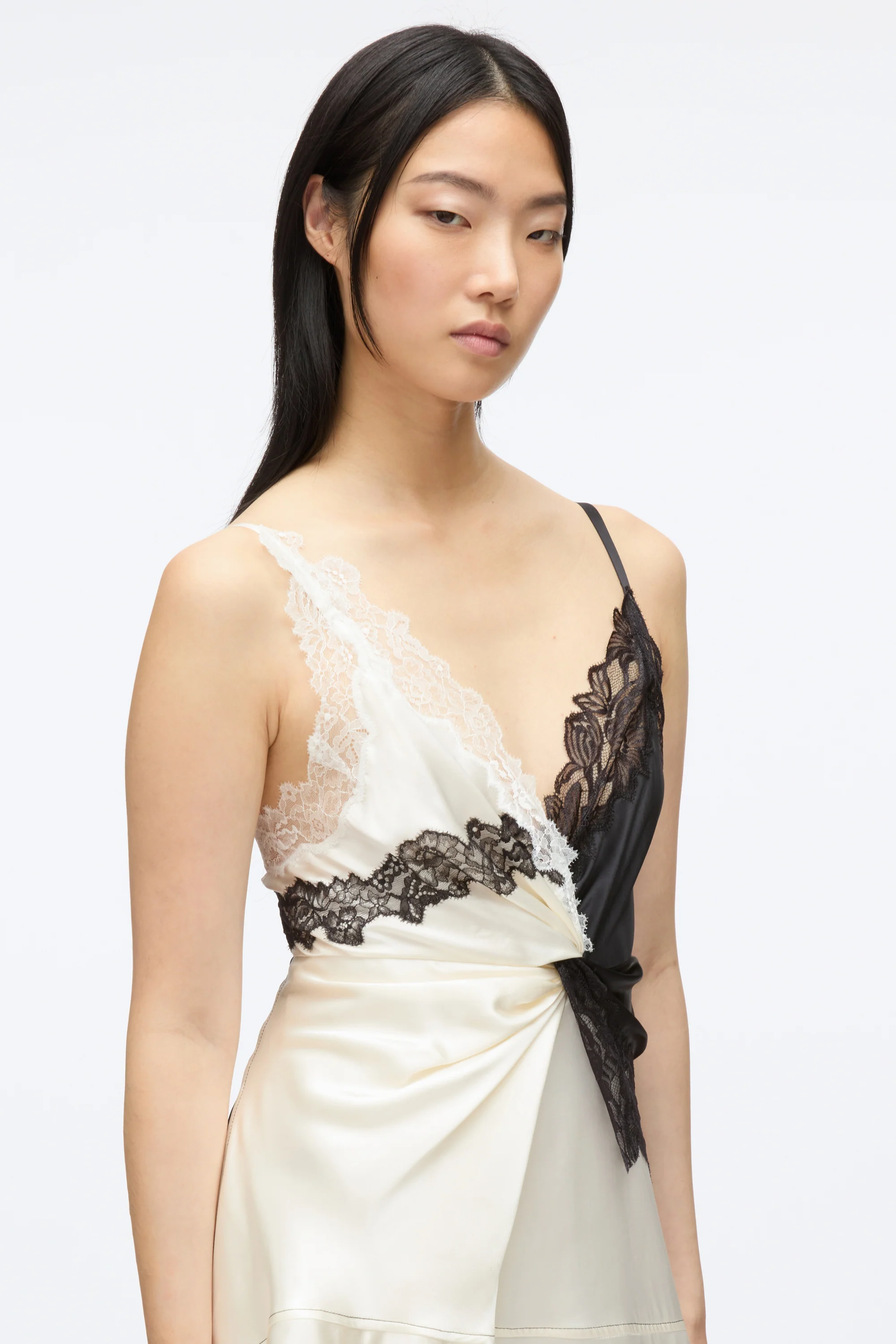 Liquid Satin Twist Slip Dress - Image 5