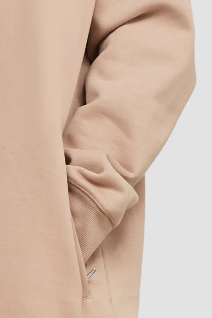 Drawstring-Hood Sweatshirt Dress - Image 3