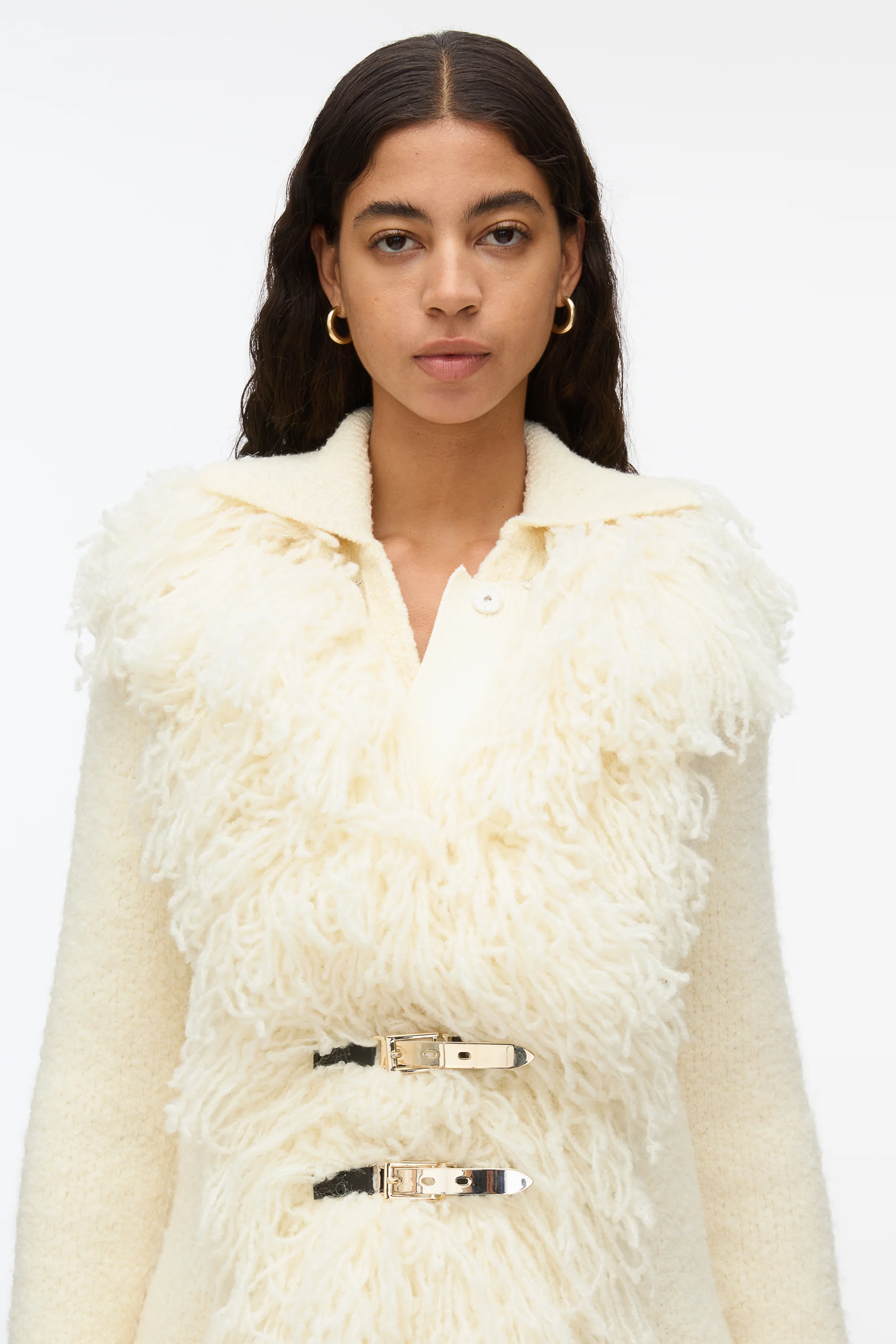 Boucle Fringe Knit Coat - Image 5