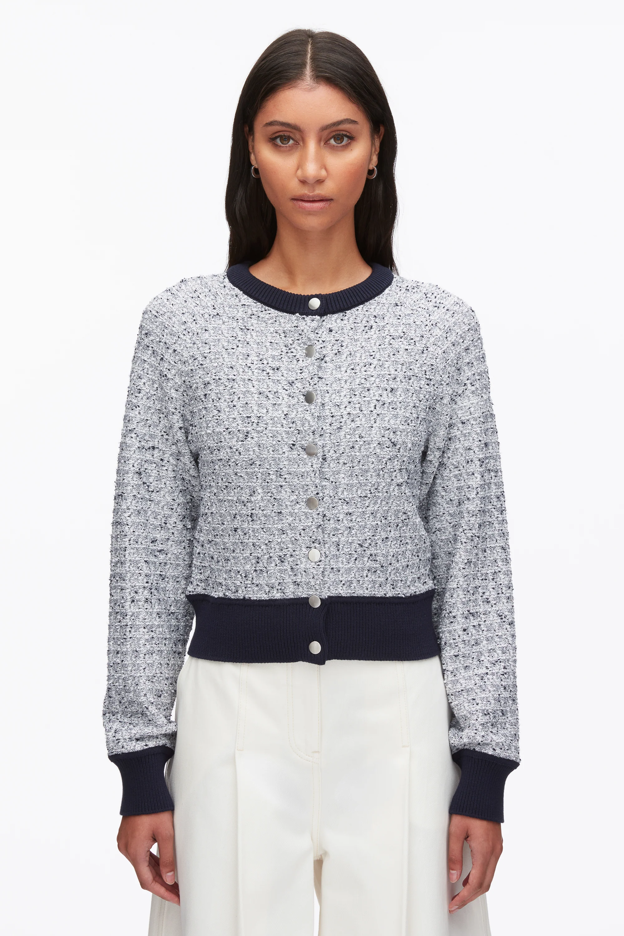 Crew Neck Raglan Cardigan - Image 3