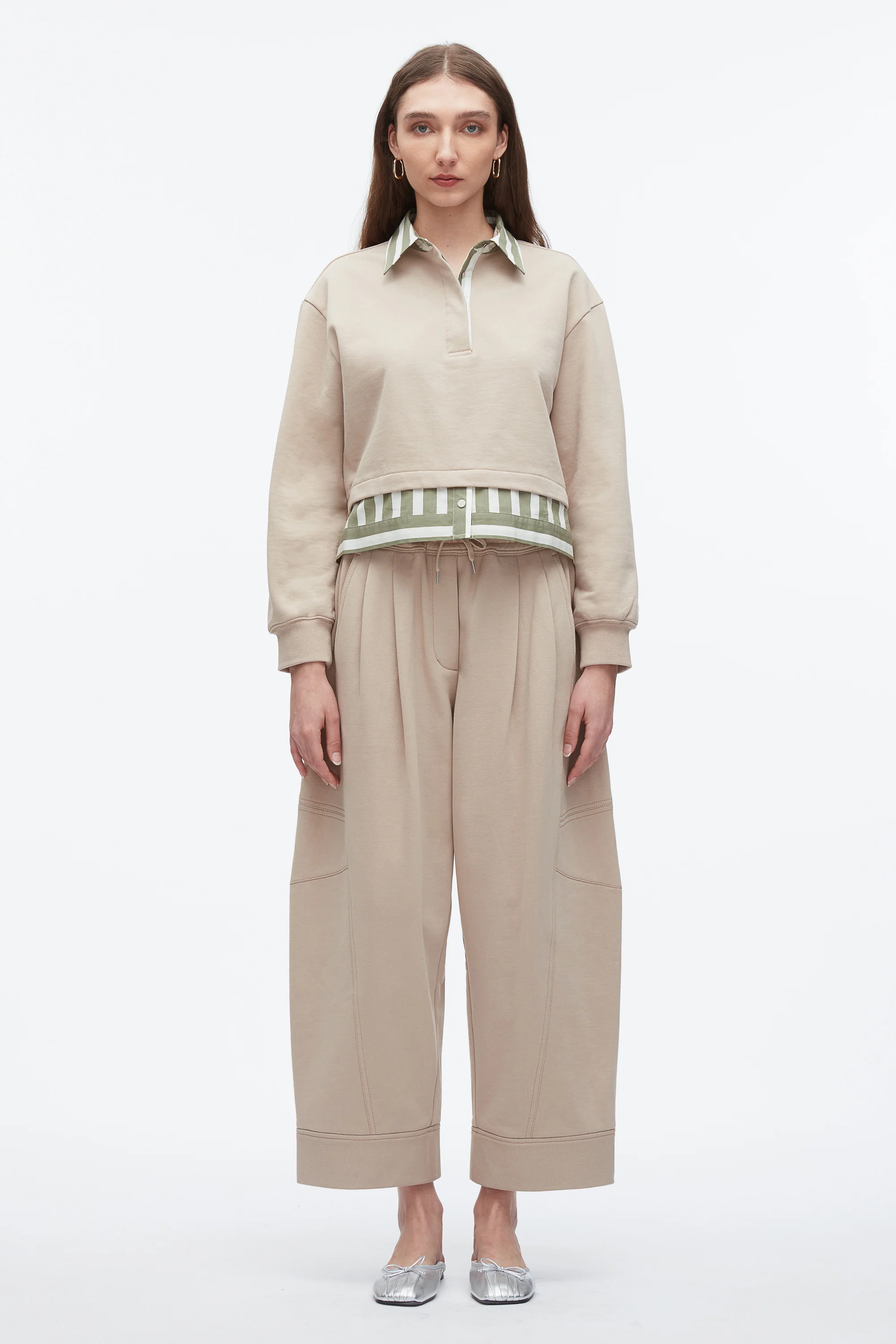 Cropped Polo With Stripe Combo - Image 3
