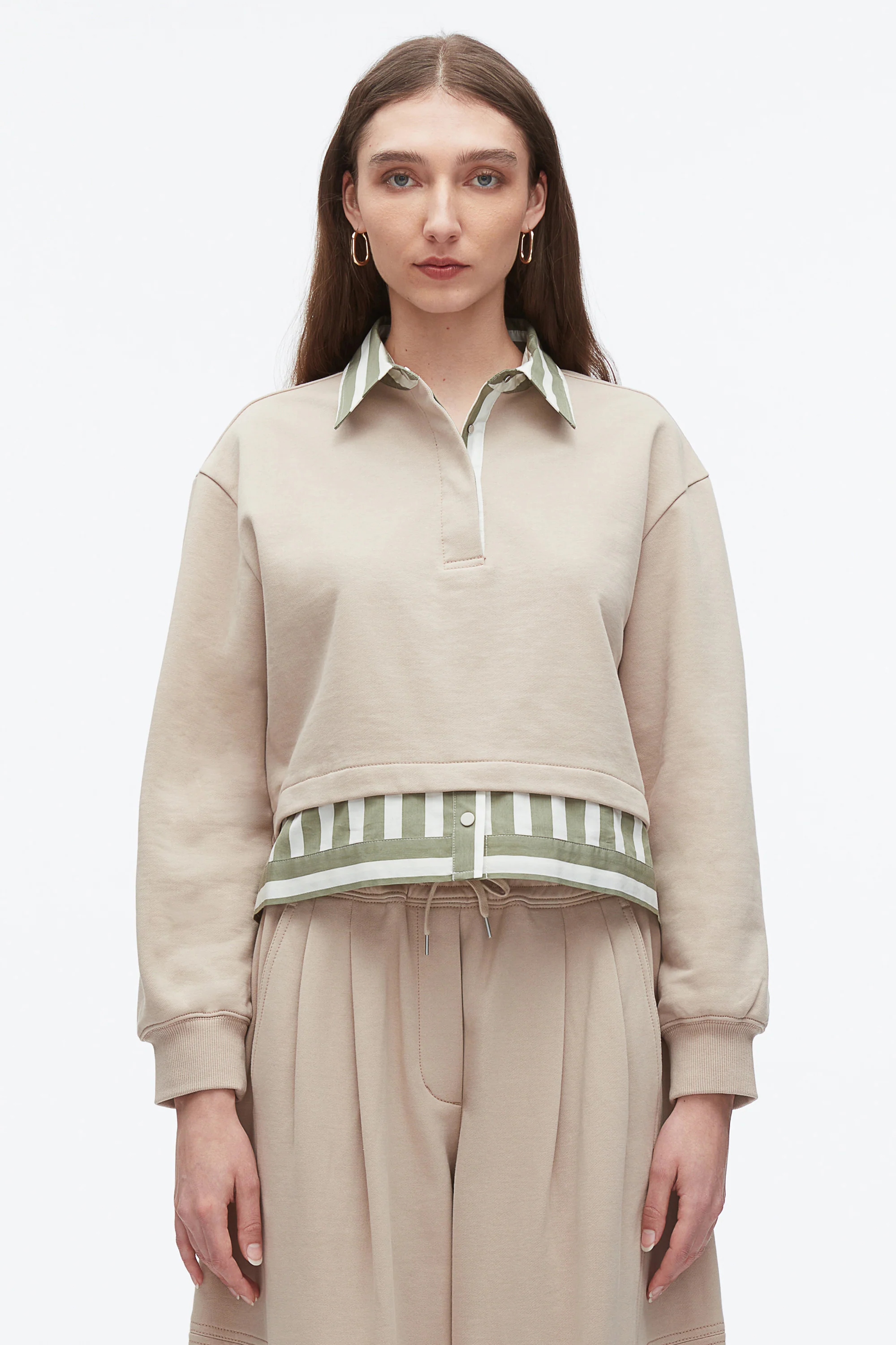 Cropped Polo With Stripe Combo - Image 4