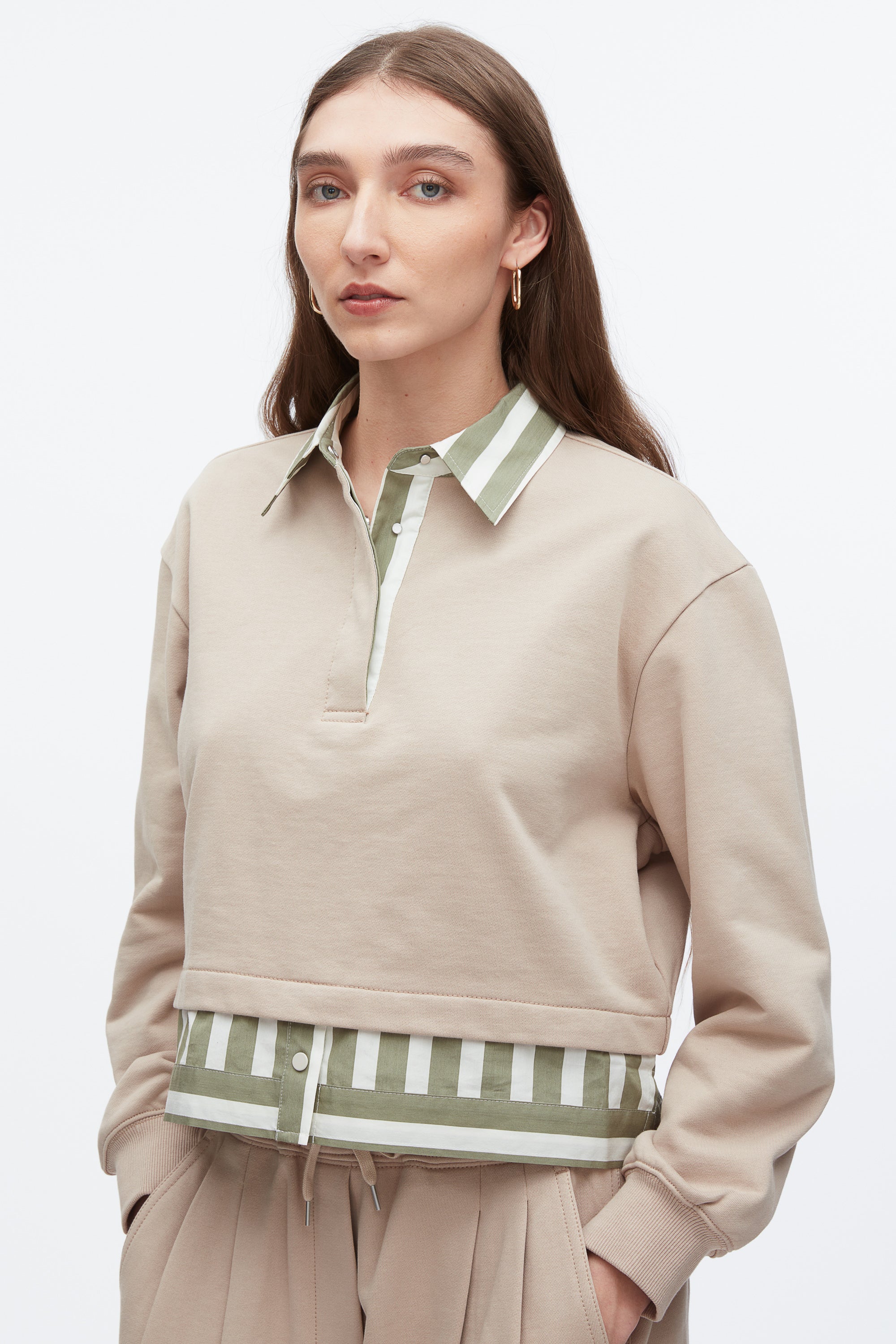 Cropped Polo With Stripe Combo - Image 7