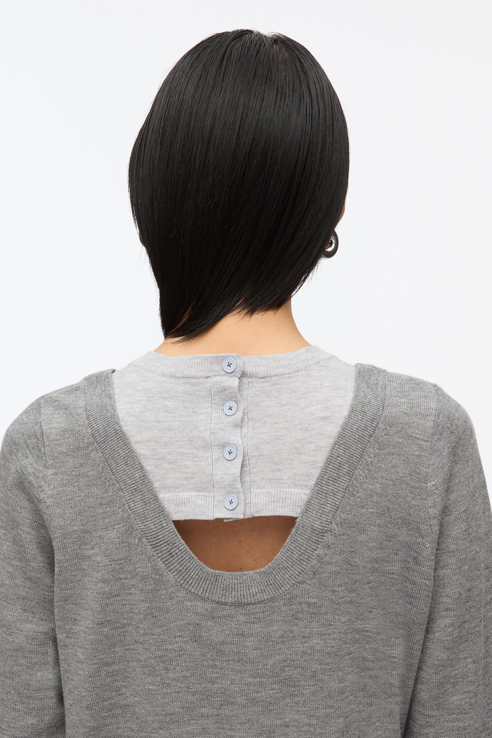 Layered Knit Pullover with Keyhole - Image 11
