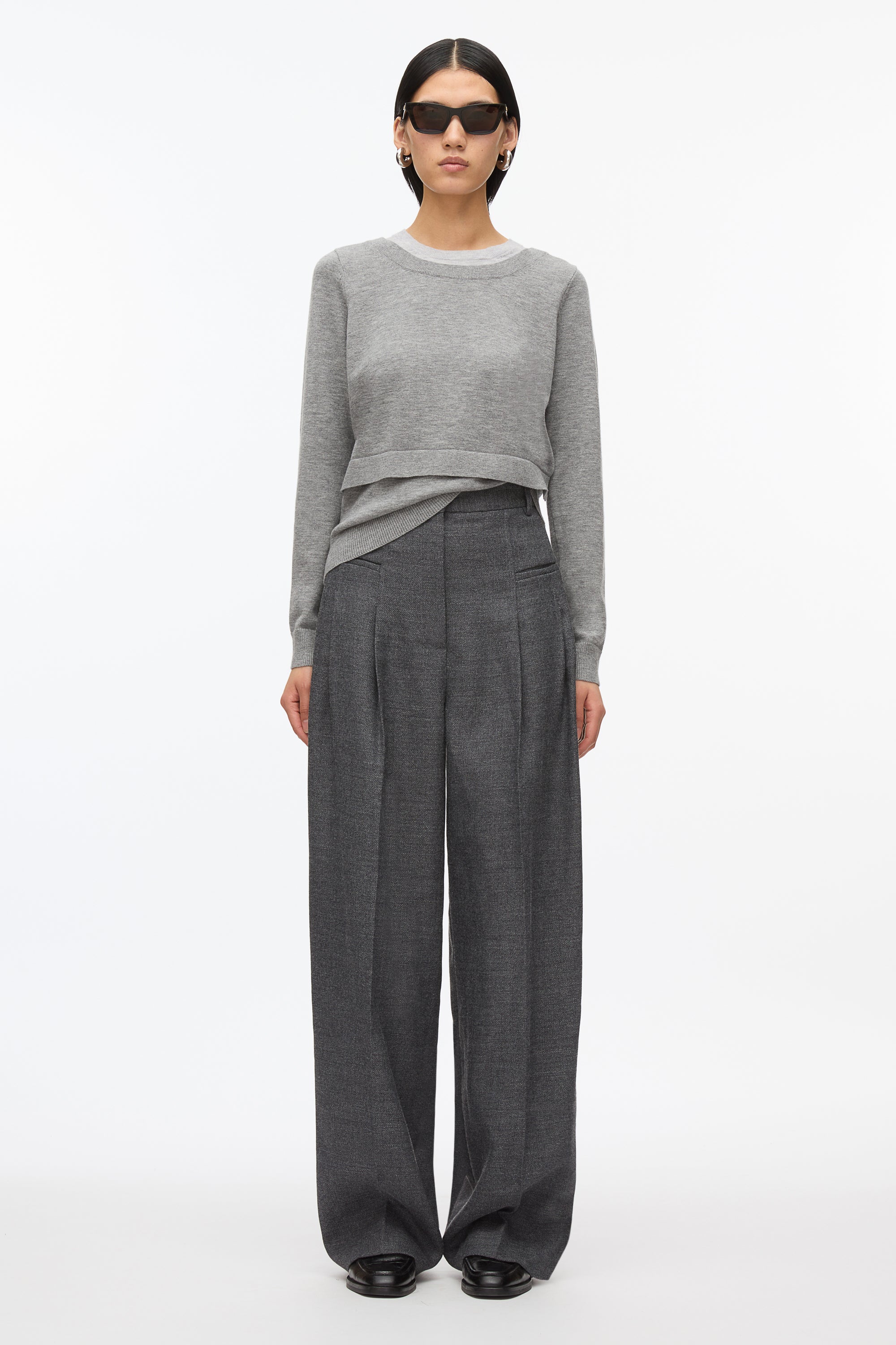 Layered Knit Pullover with Keyhole - Image 12