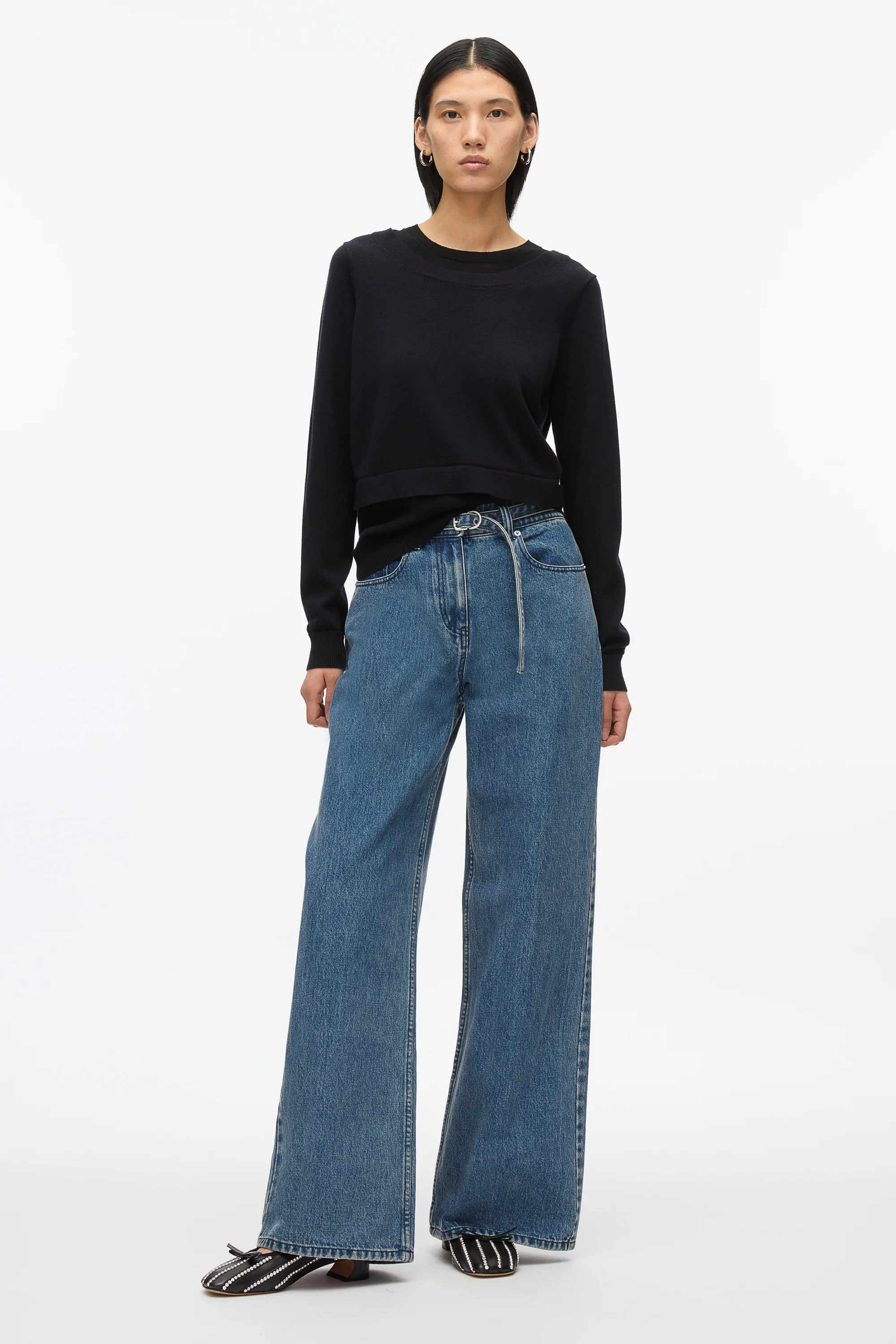 Layered Knit Pullover with Keyhole - Image 14