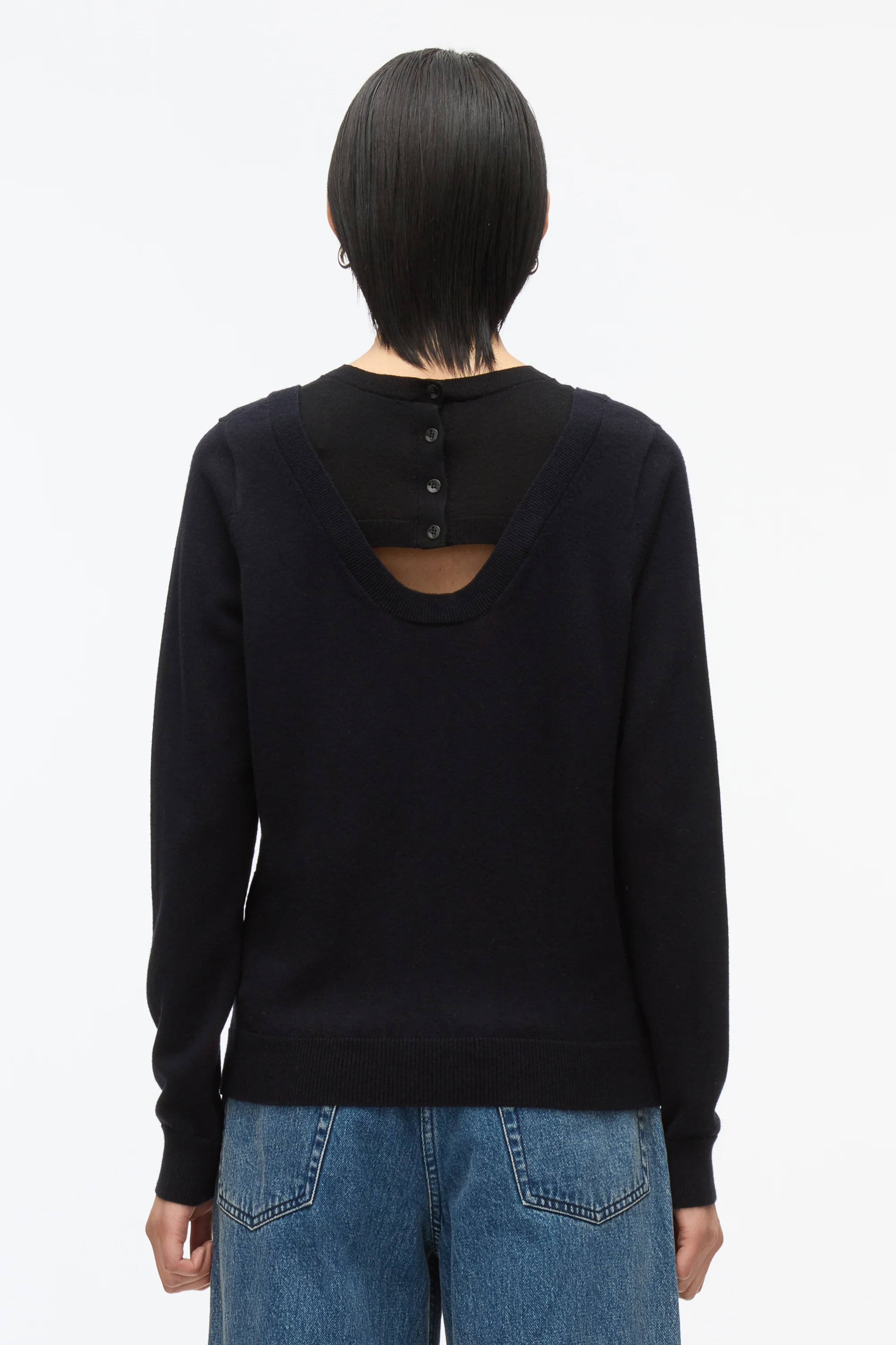 Layered Knit Pullover with Keyhole - Image 17