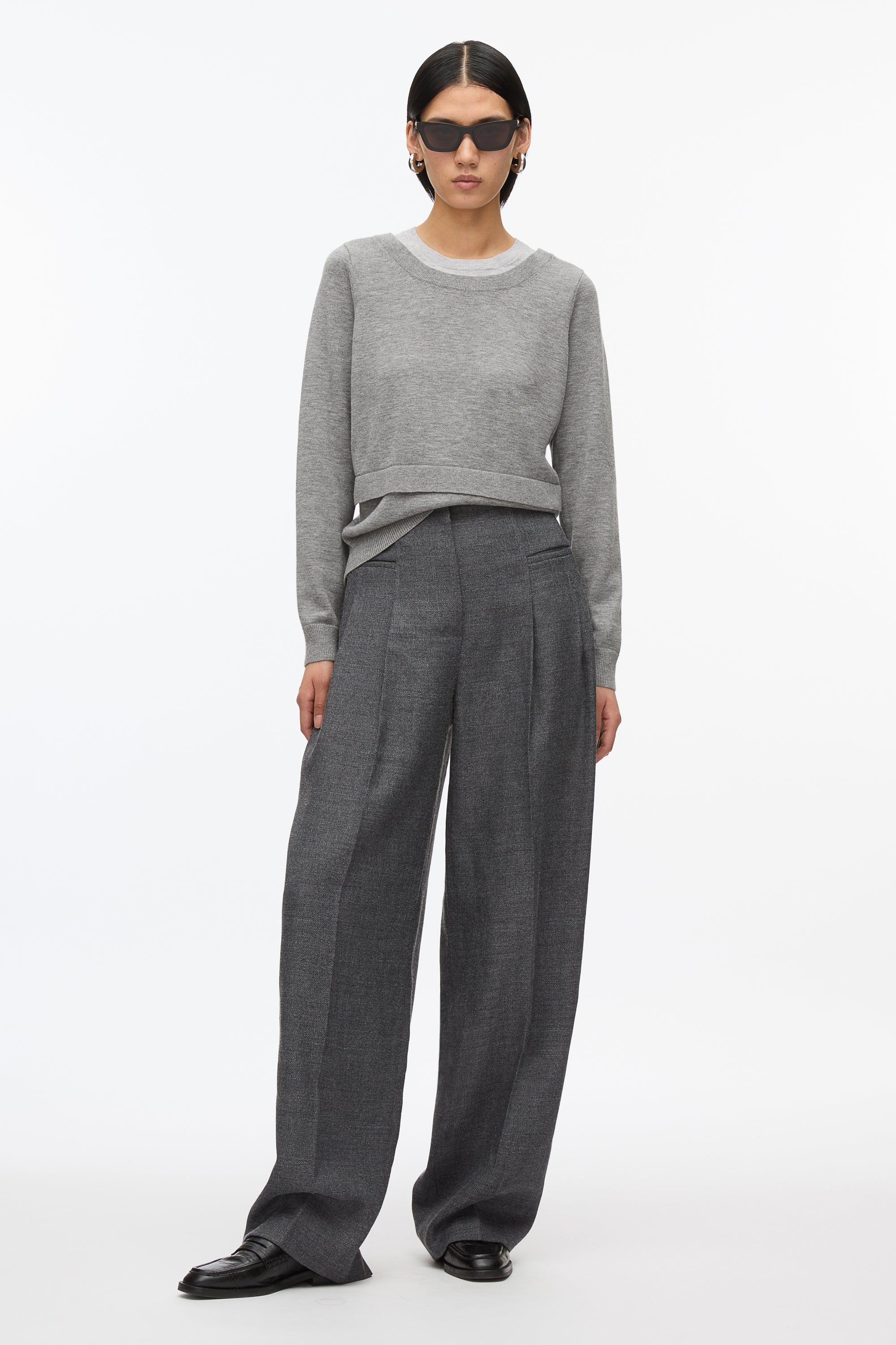 Layered Knit Pullover with Keyhole - Image 7
