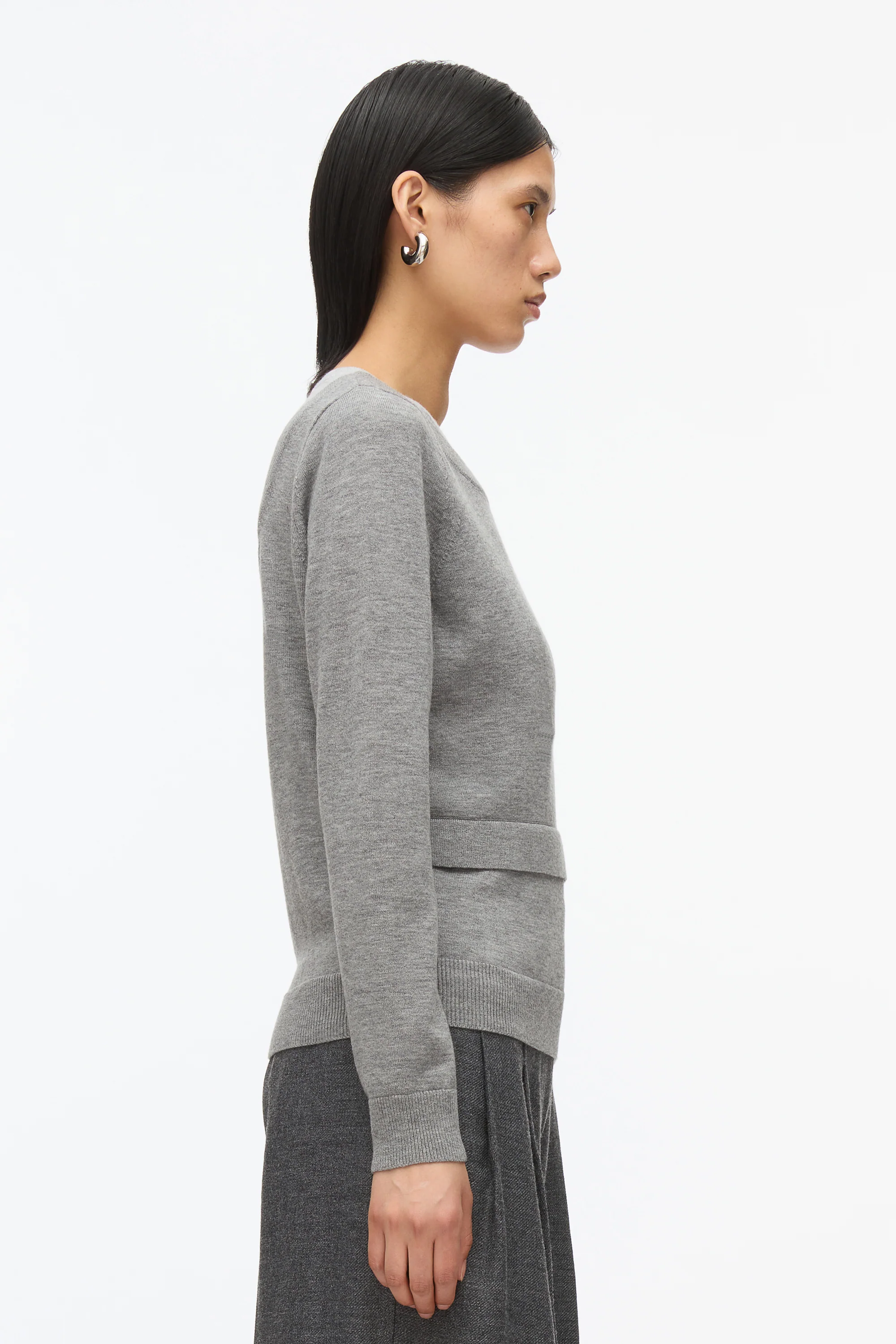 Layered Knit Pullover with Keyhole - Image 9