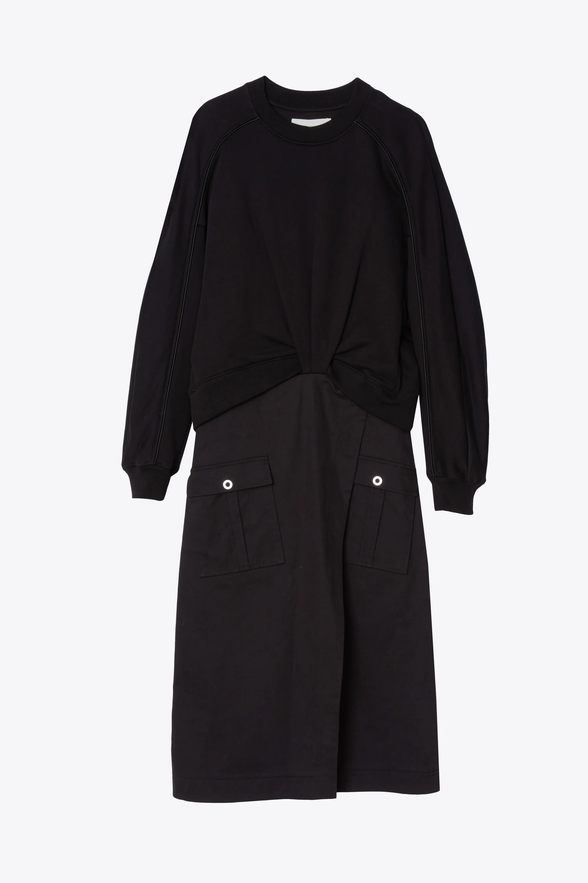 Draped Sweatshirt Utility Dress - Image 10