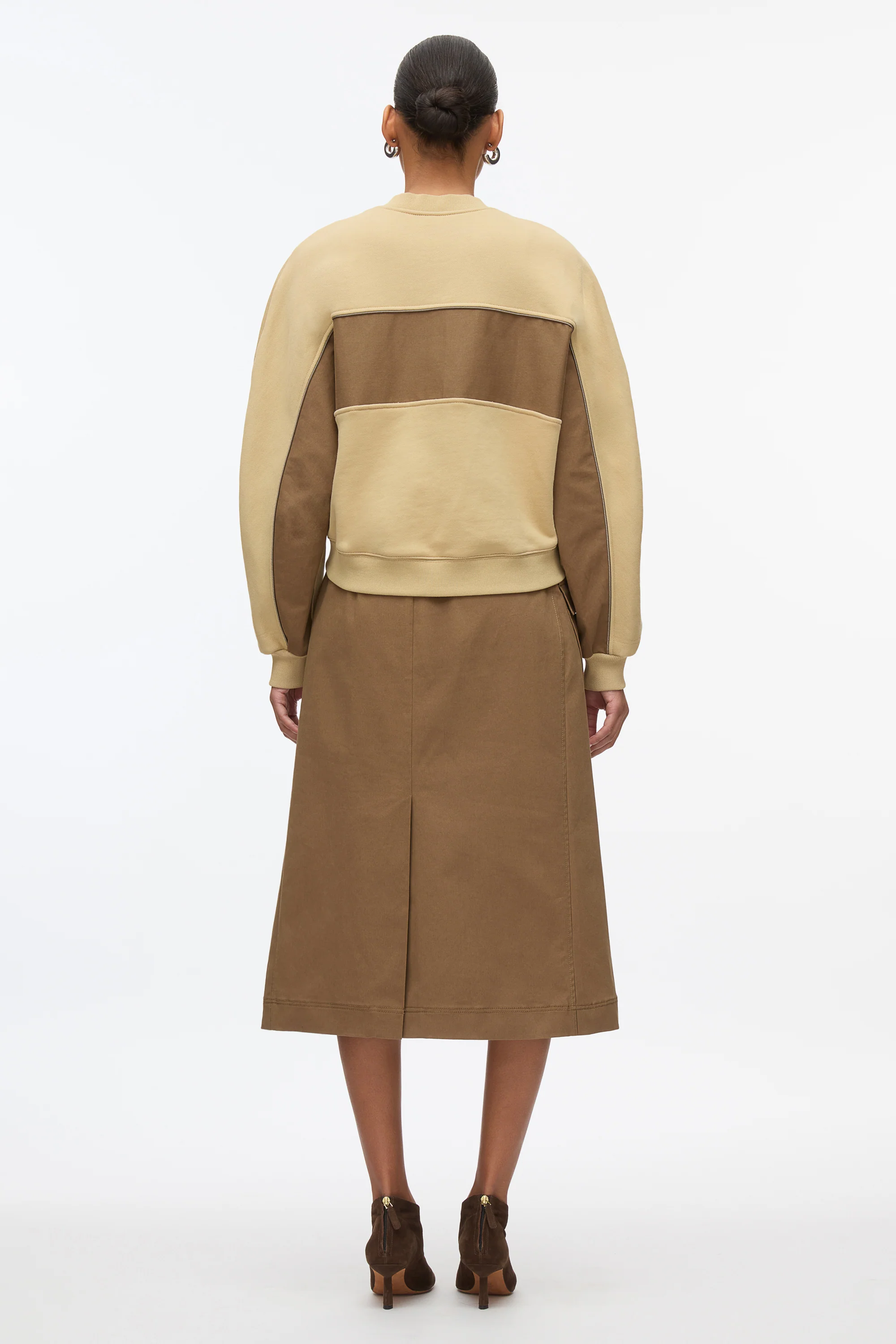 Draped Sweatshirt Utility Dress - Image 4