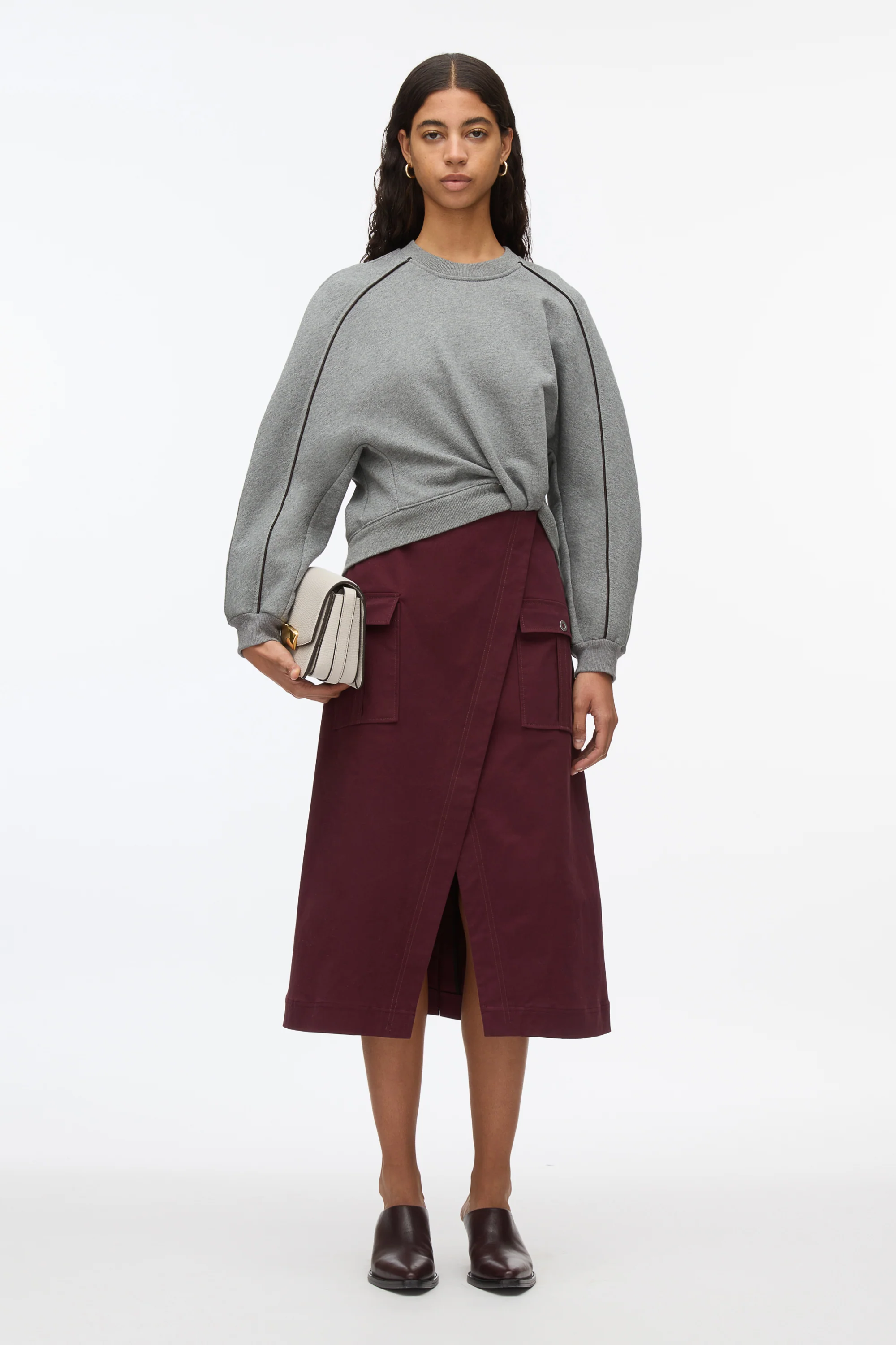 Draped Sweatshirt Utility Dress - Image 6