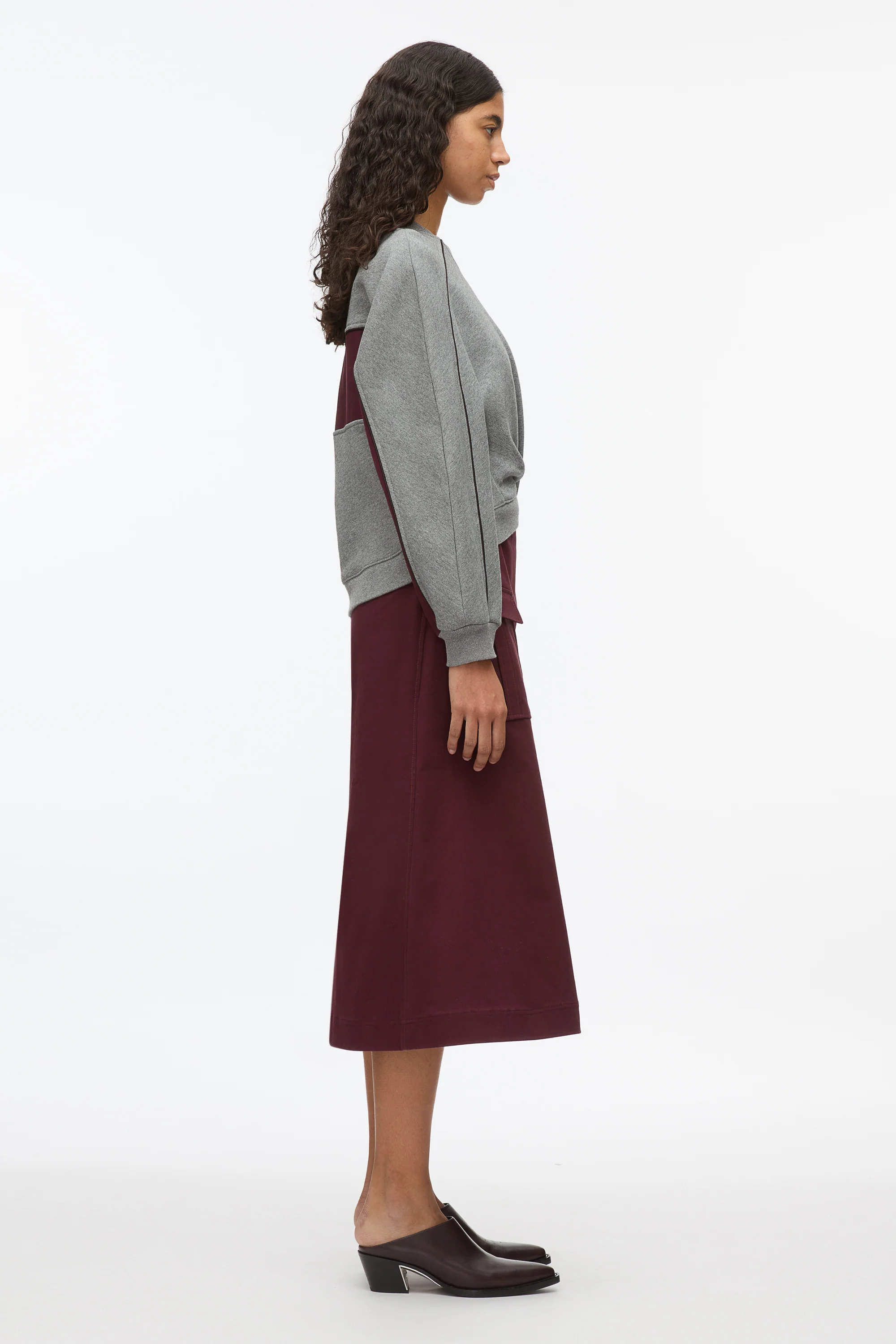 Draped Sweatshirt Utility Dress - Image 7